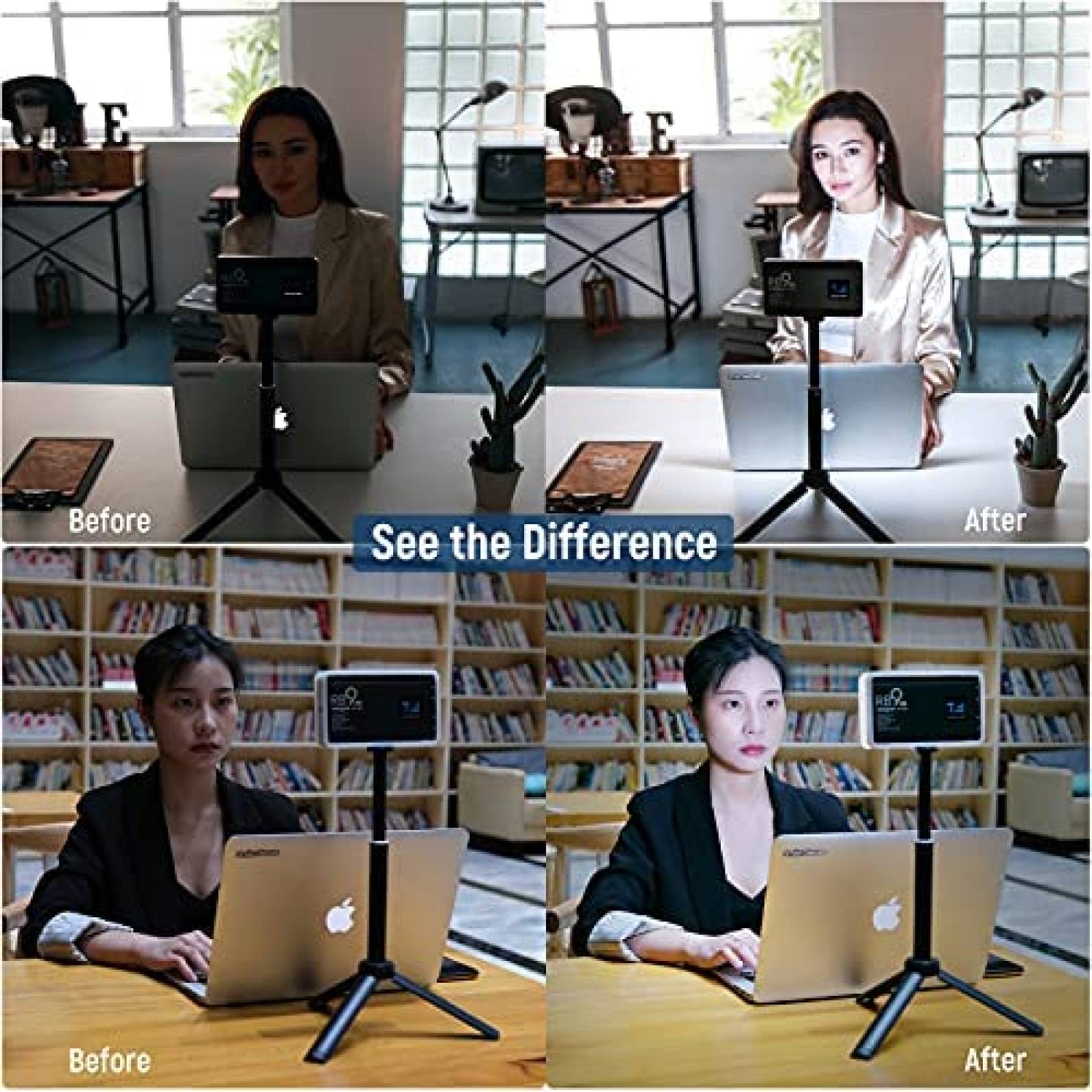 Luz fotografica weeylite RGB 12W LED Full Color -Negro