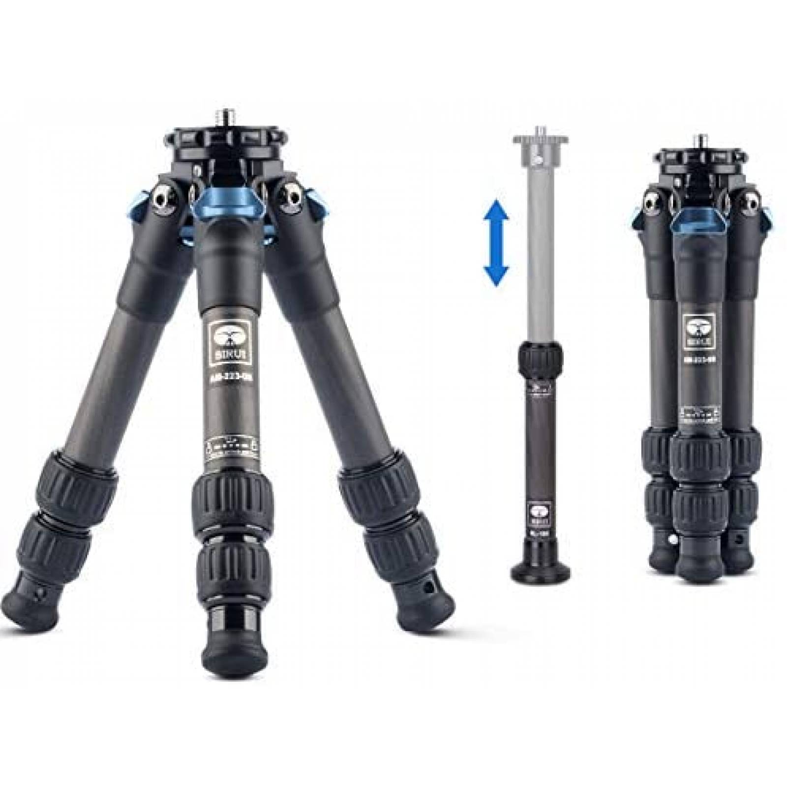 Mini tripode Sirui AM223 de fibra de carbono -Negro