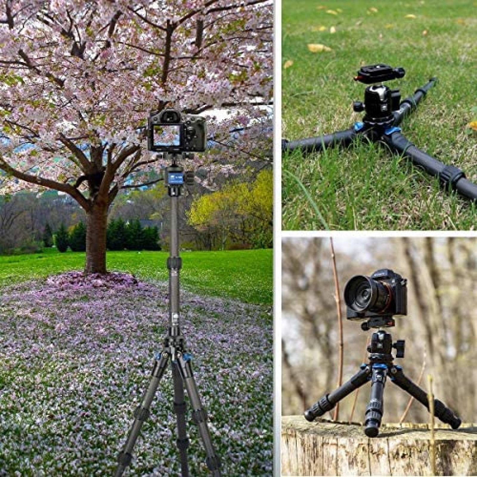 Mini tripode Sirui AM223 de fibra de carbono -Negro