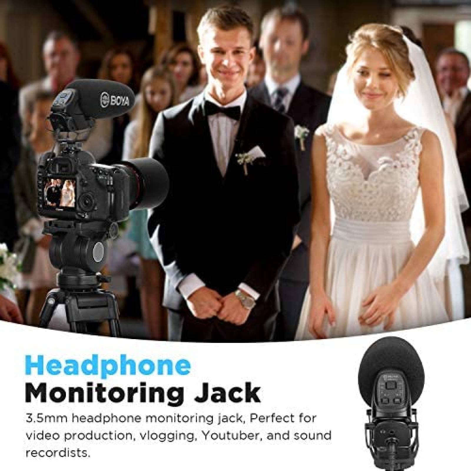 Microfono Cardioide BOYA 20 hz - 20 khz 85 dB 3.5mm -Negro