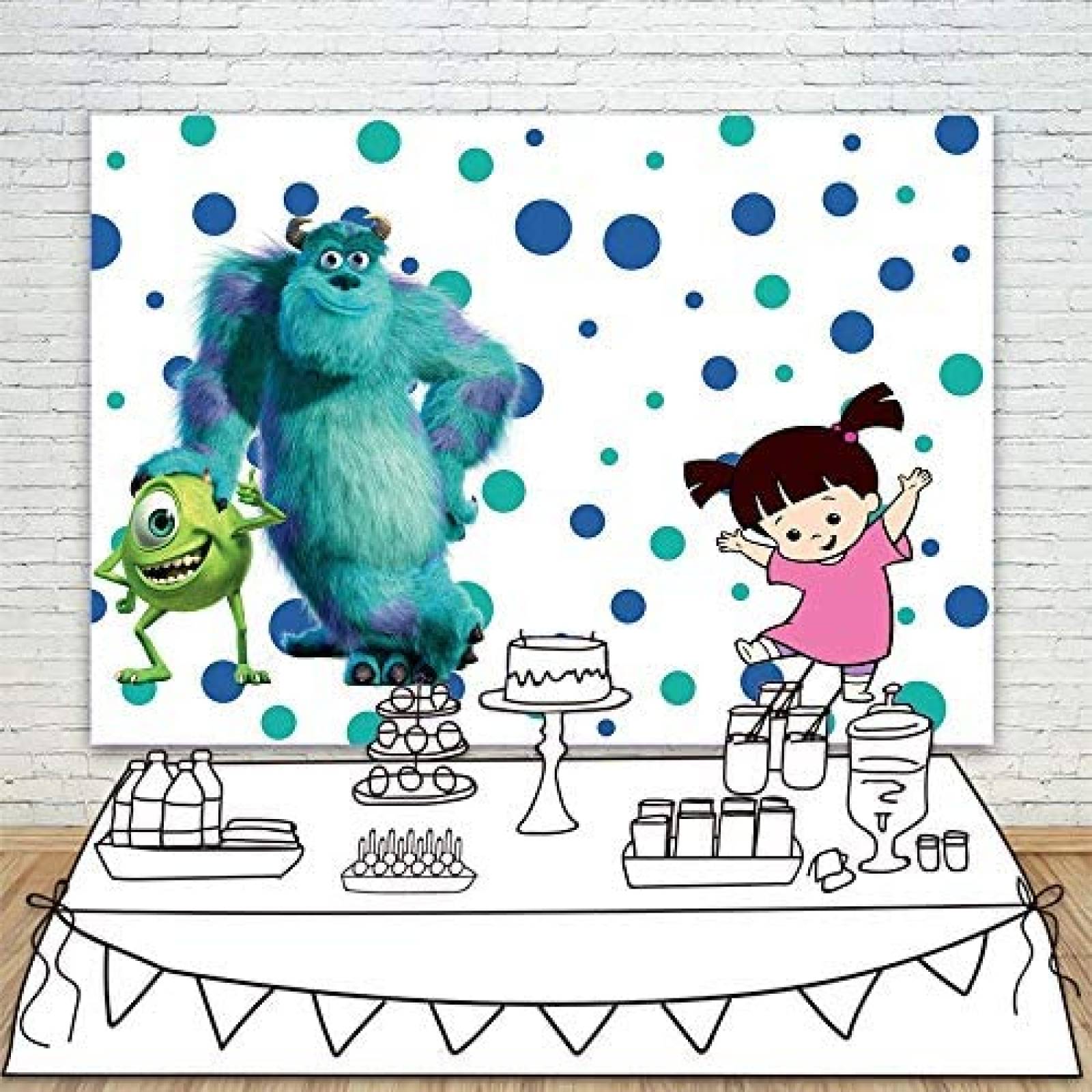 Fondo fotografia YouRan Monsters Inc Fiesta Cumpleaños