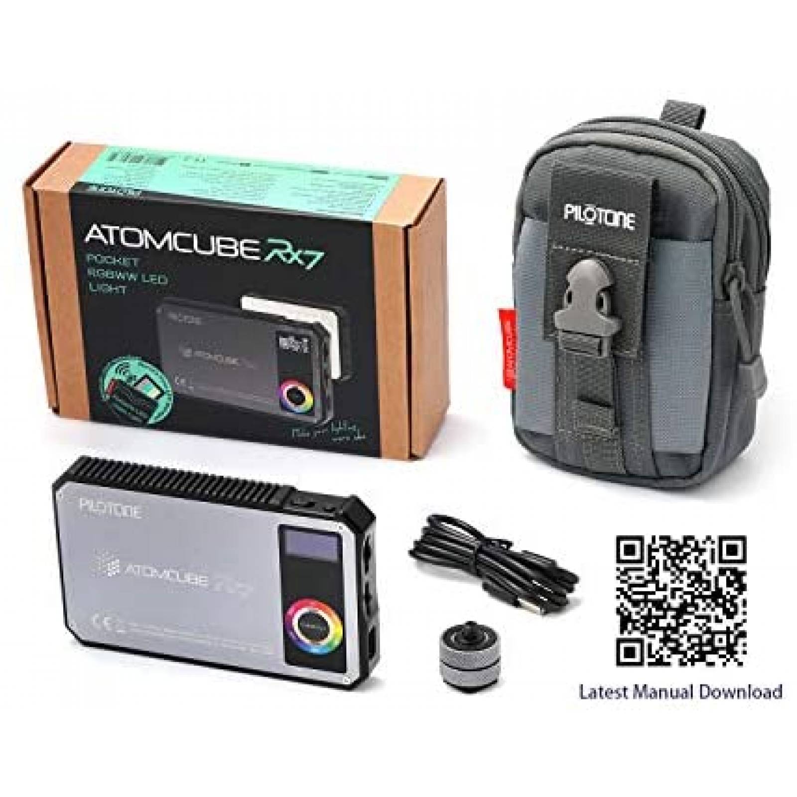 Luz LED Pilotcine ARX7 Atomcube RGB 18W Ajustable -Gris