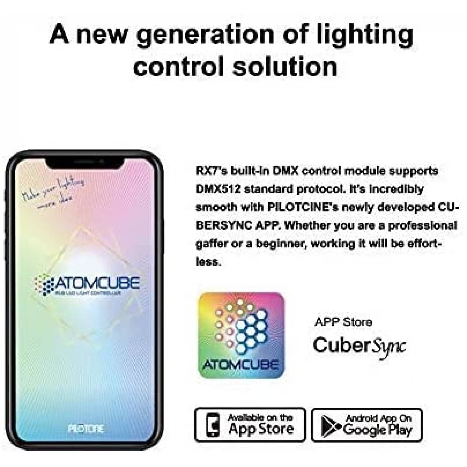 Luz LED Pilotcine ARX7 Atomcube RGB 18W Ajustable -Gris