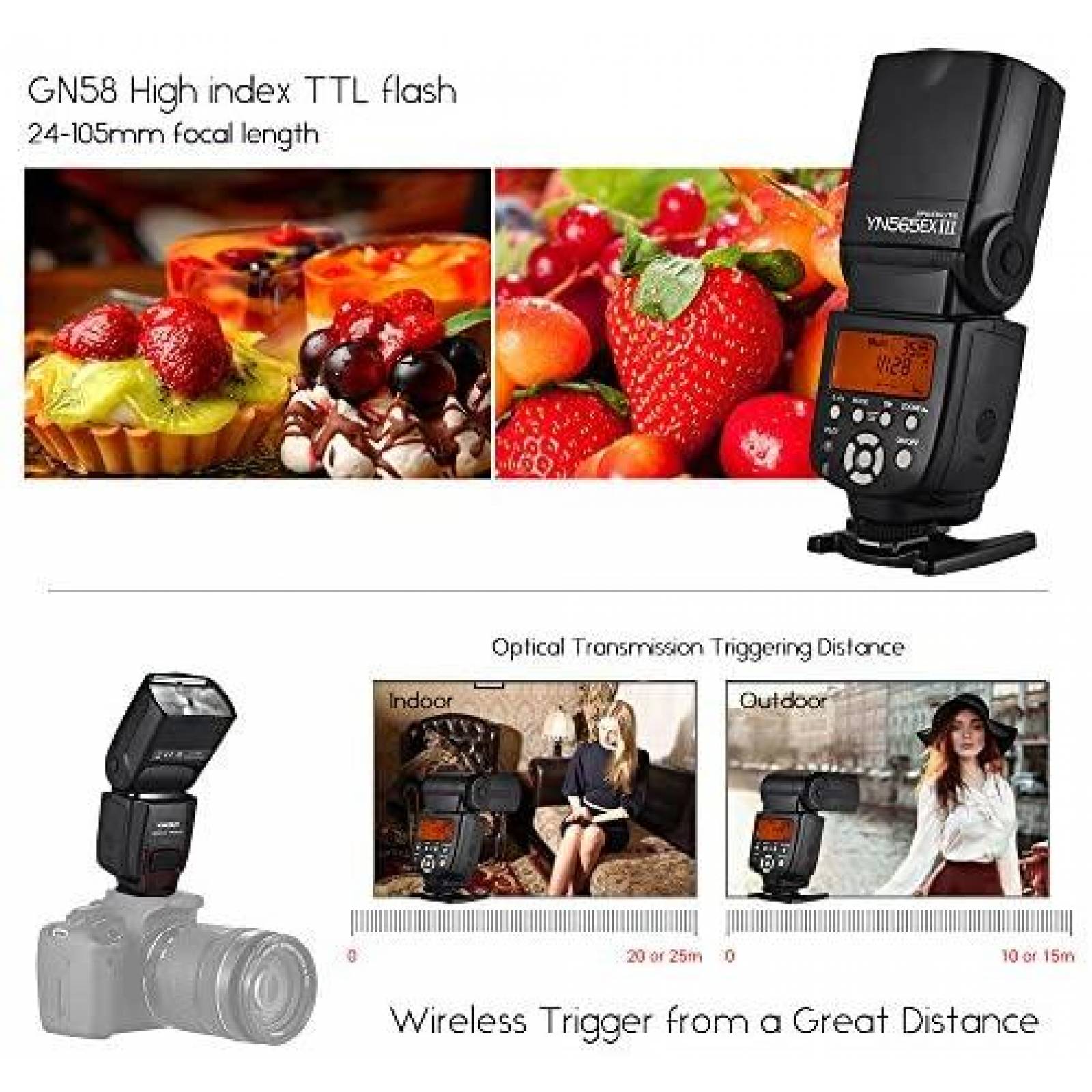 Flash YONGNUO YN565EX III para Camara DSLR -Negro