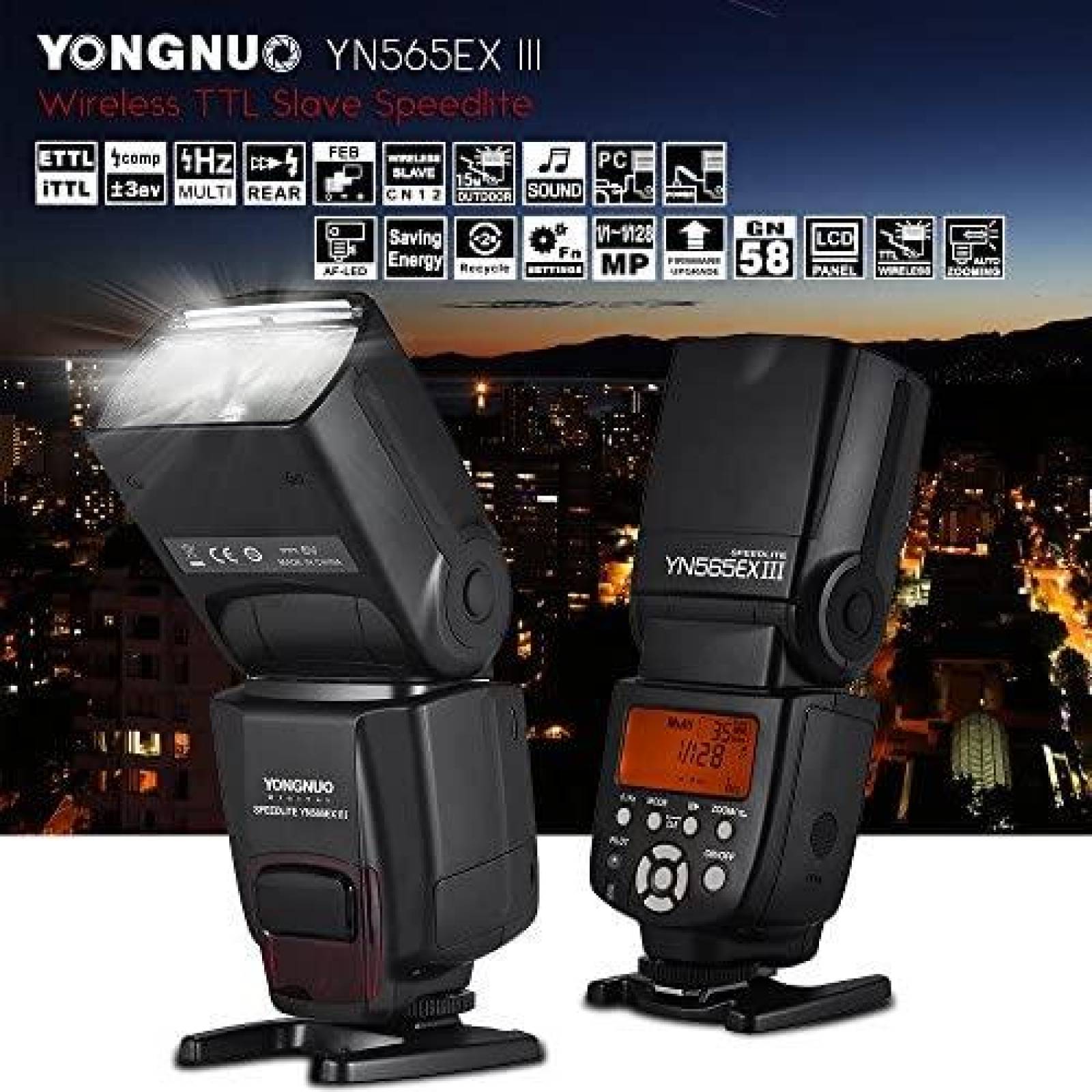 Flash YONGNUO YN565EX III para Camara DSLR -Negro