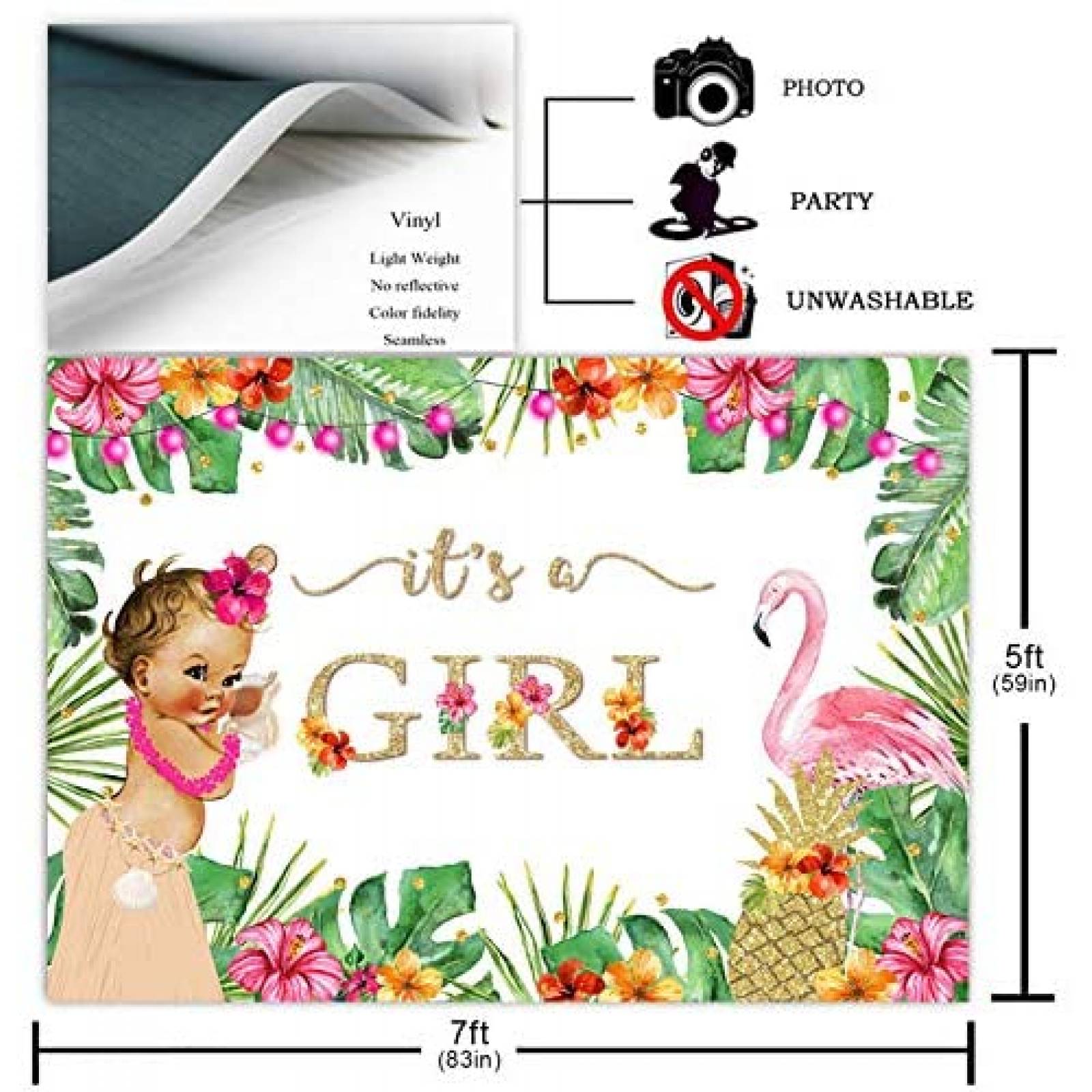 Fondo fotografia Avezano Bebe baby shower fiesta -Blanco