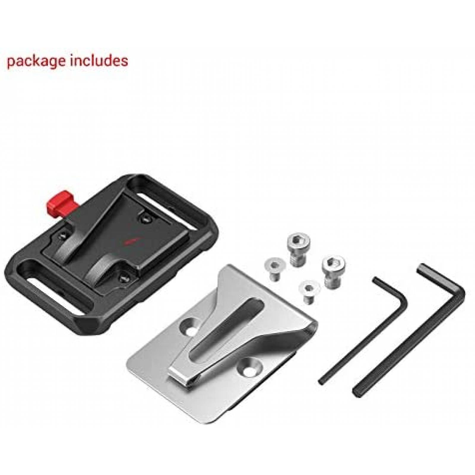 Placa de Bateria de Montaje SMALLRIG con Placa V -Plata