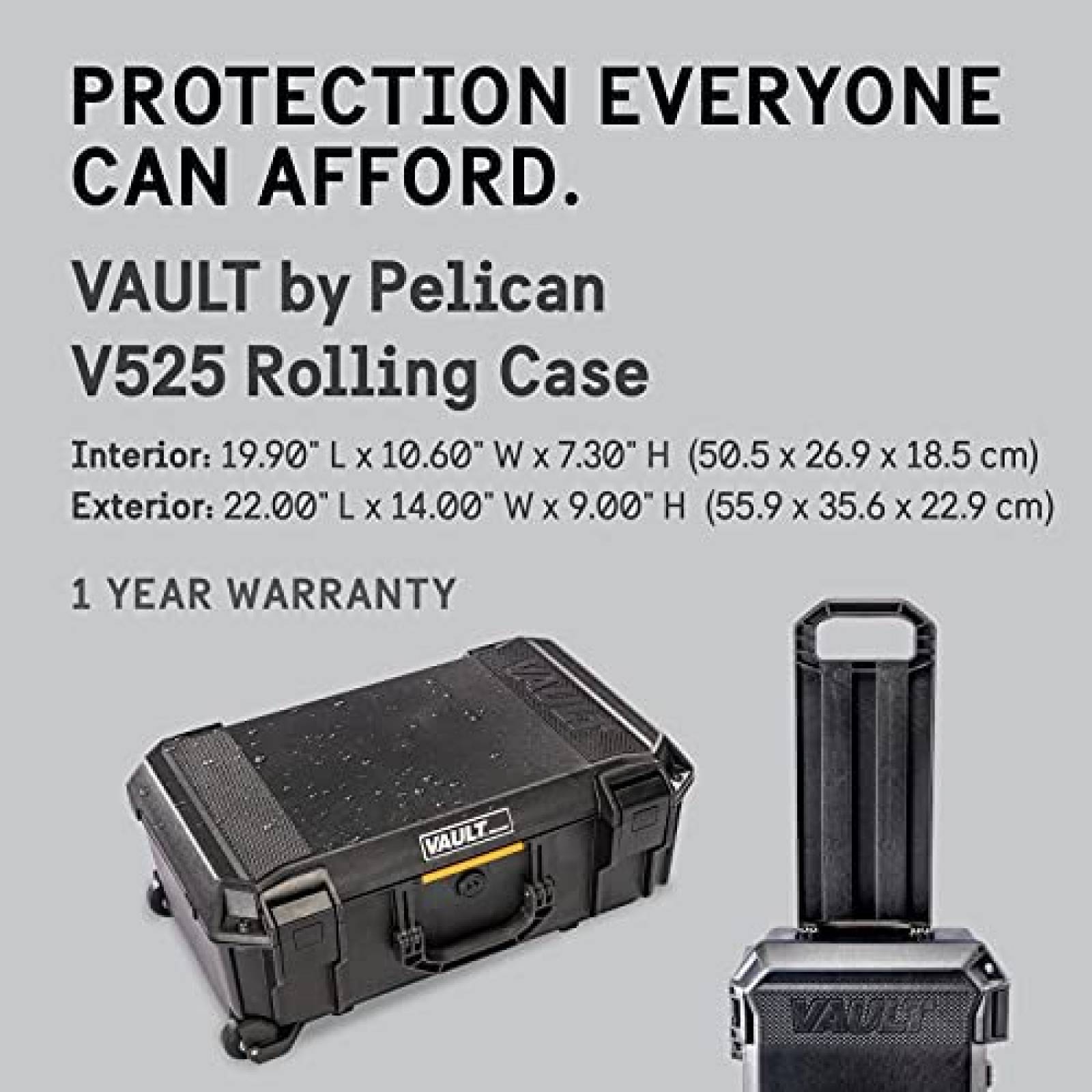 Caja Herramienta Pelican V525 Electronico Dron Camara -Negro