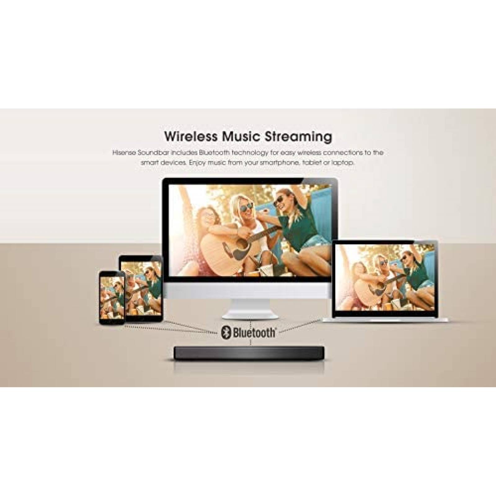 Barra de Sonido Hisense HS214 de 2.1 Canales con Subwoofer