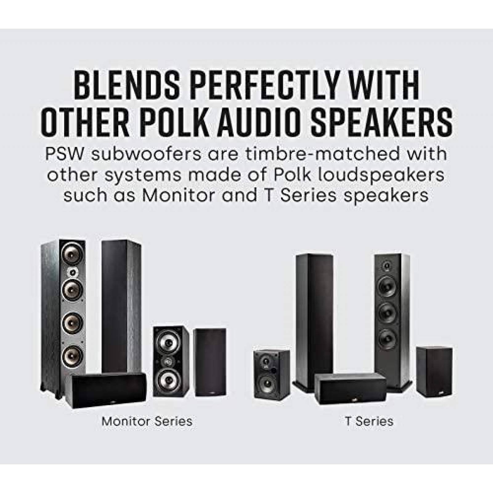 Subwoofer Polk Audio PSW108 10" 100W ajustable 80 a 160 Hz