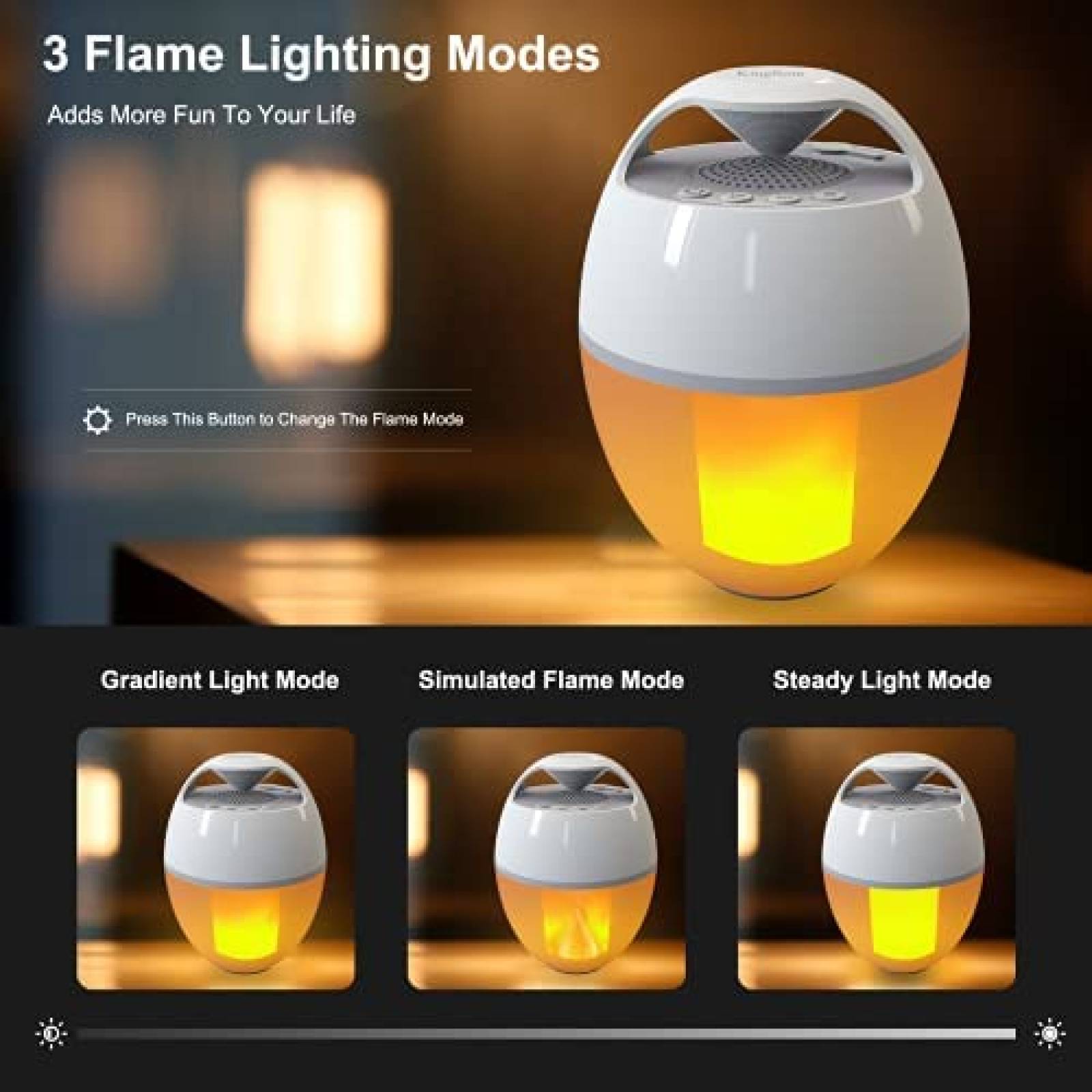 Bocina KingSom Bluetooth Portatil Flotante 3 Modos de Luz