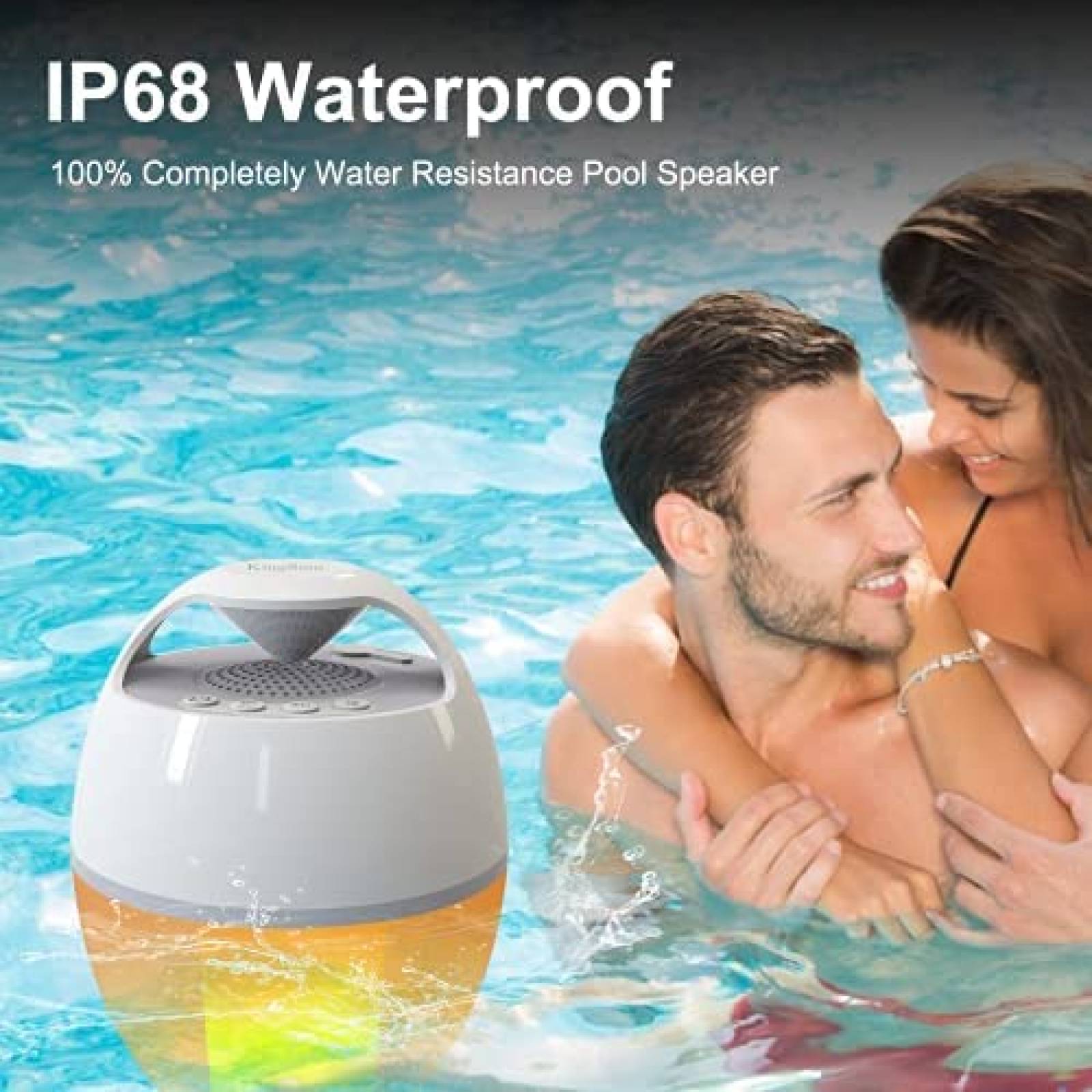 Bocina KingSom Bluetooth Portatil Flotante 3 Modos de Luz