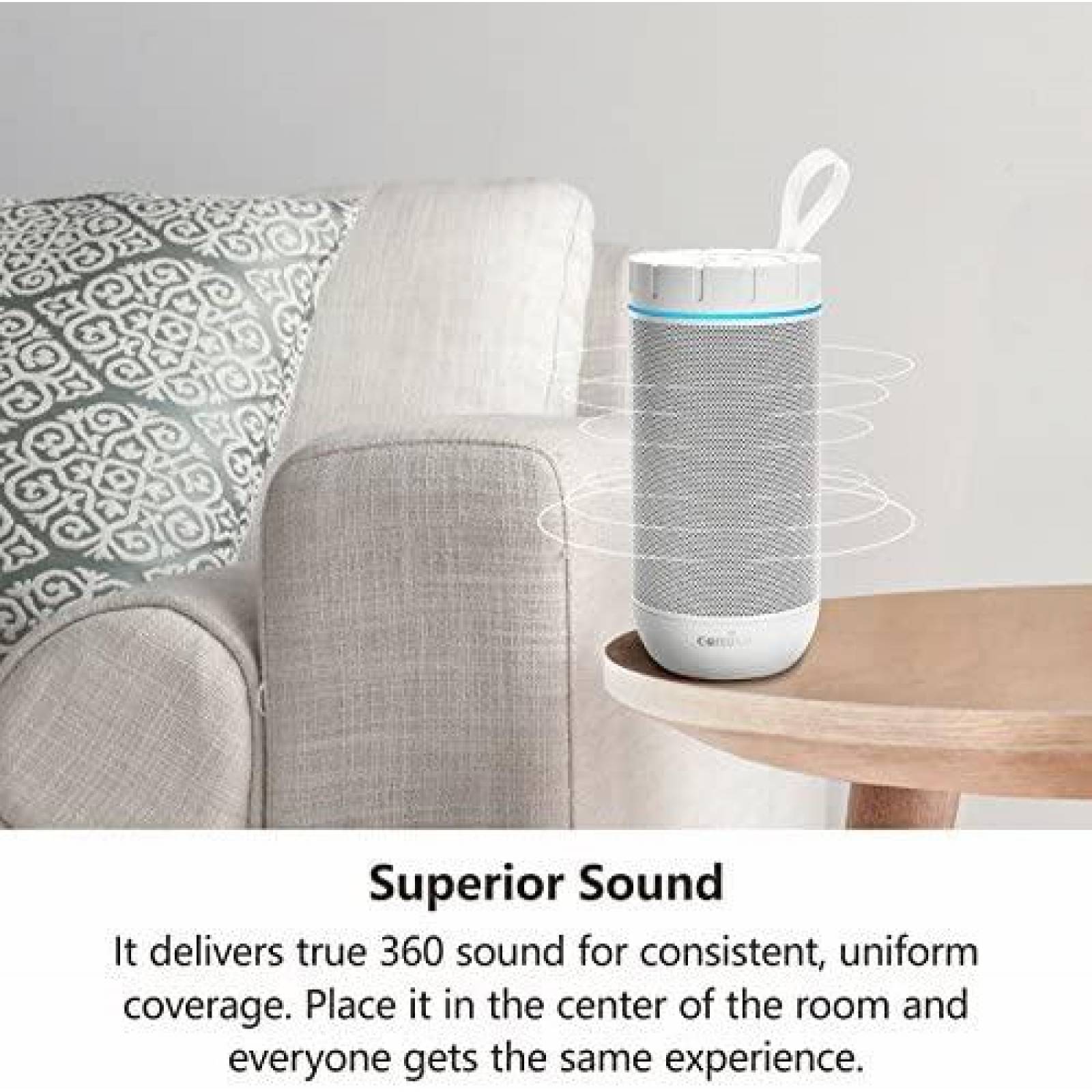 Bocina COMISO IPX5 A Prueba de Agua Inalambrica -Blanco