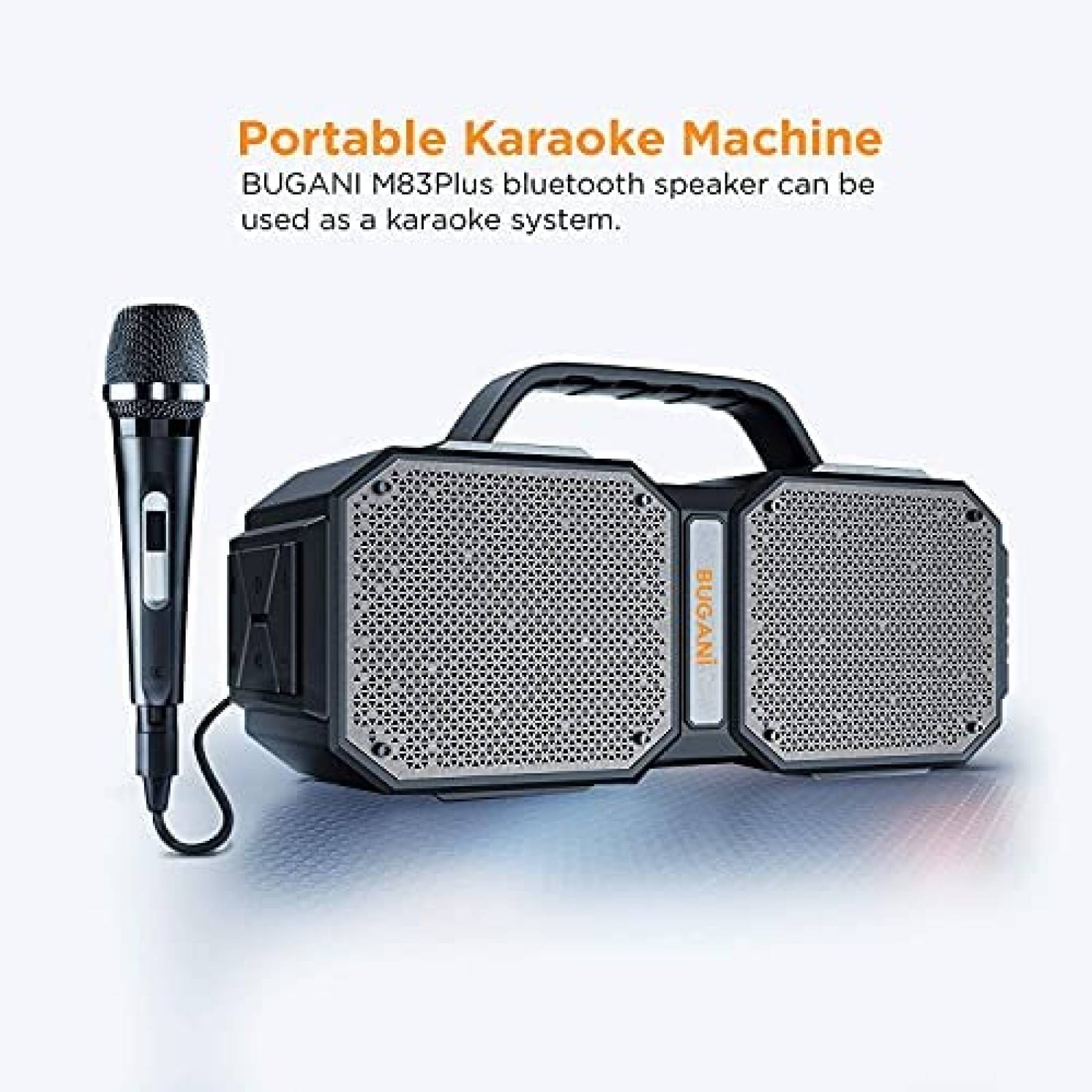 Bocina BUGANI Impermeable Bluetooth 50W Exteriores -Gris