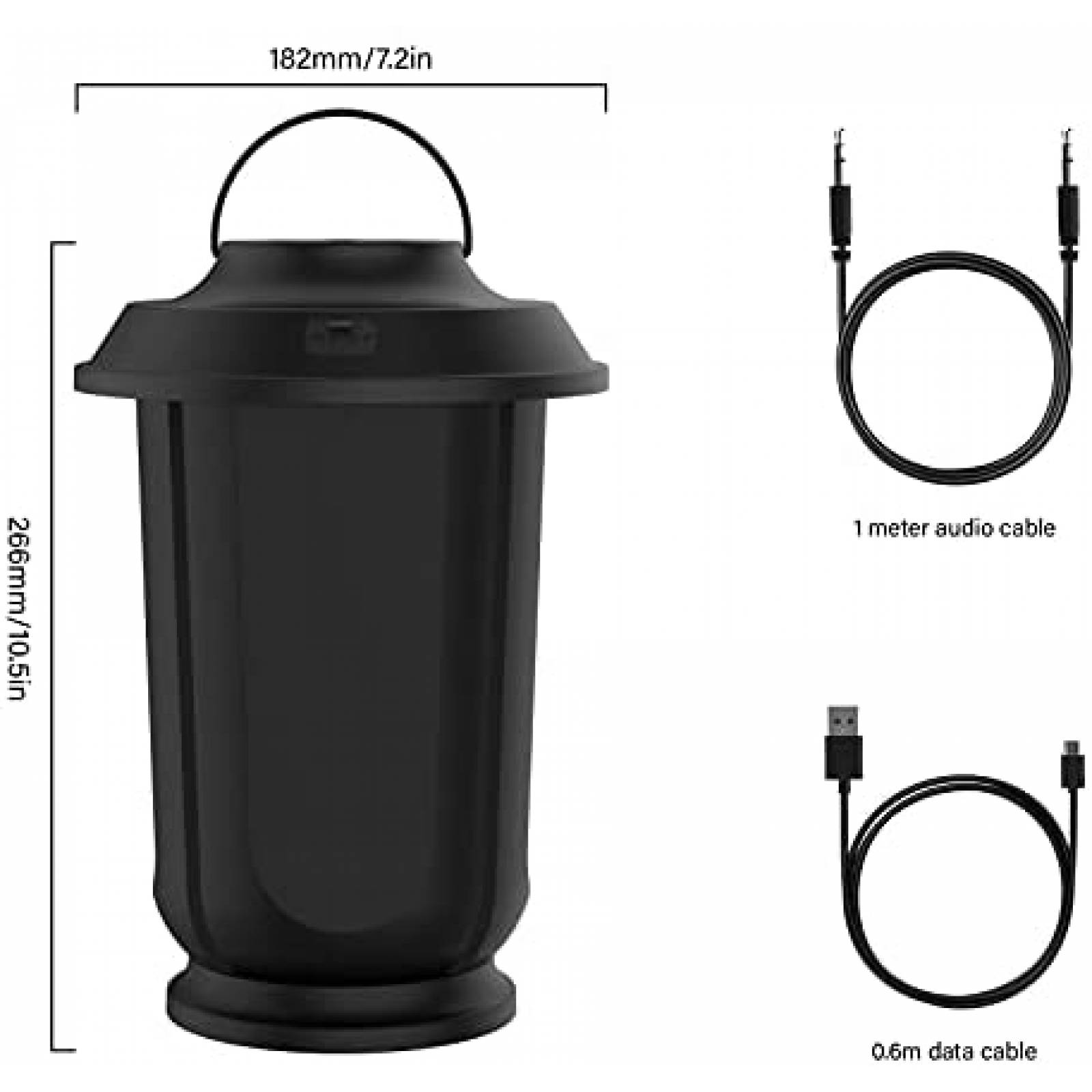 Bocinas Onforu 2pzas Bluetooth 5.0 85dB c/Luz LED -Negro
