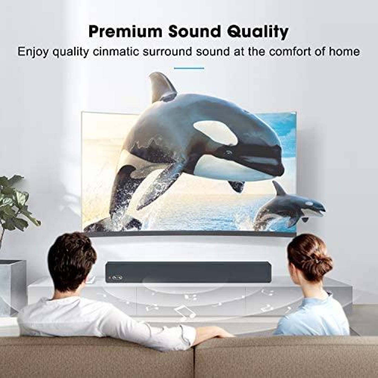 Barra de sonido Bestisan 2020 32" 2.1Canales 100vatios Negro