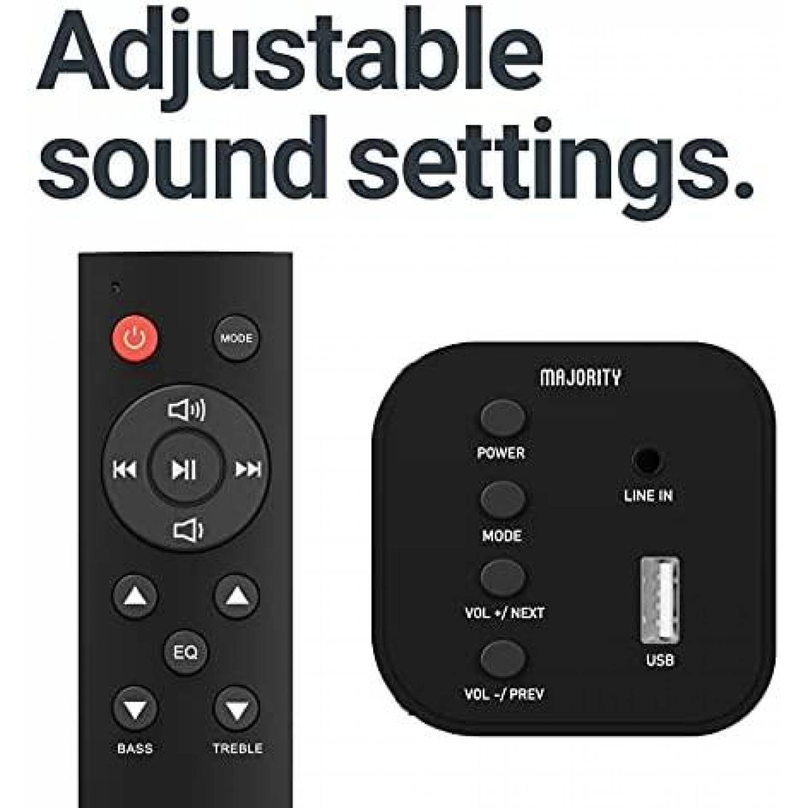 Barra de sonido Majority K2 Bluetooth subwoofer inalambrico