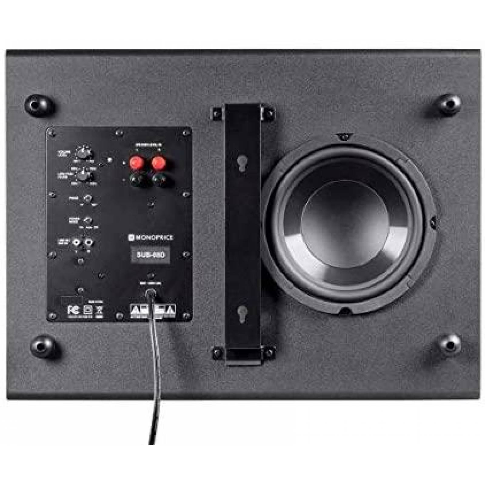 Subwoofer Monoprice SSW-8 Delgado de 8'' 100W -Negro