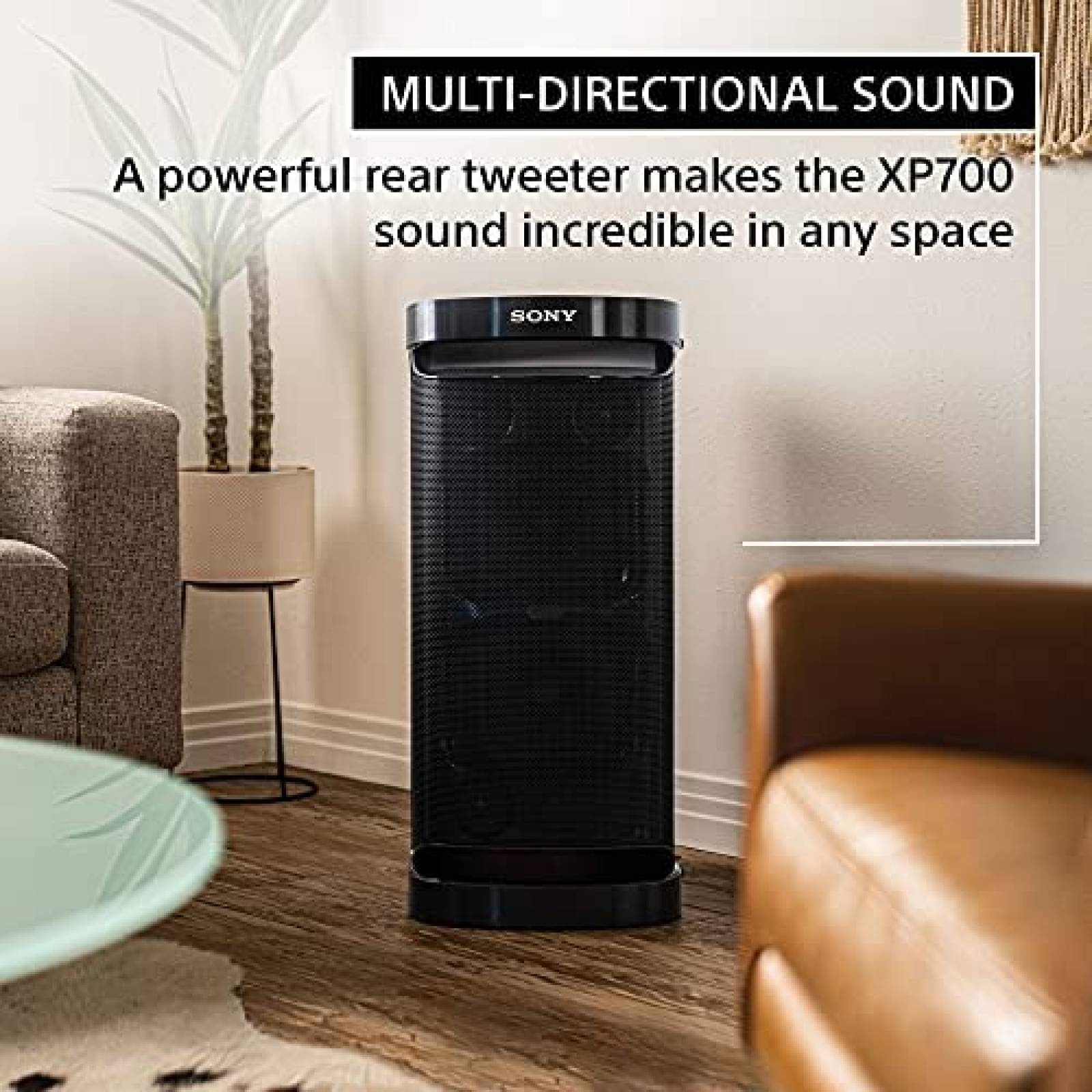 Bocina Portatil Sony SRS-XP700 Bluetooth c/Luz LED -Negro