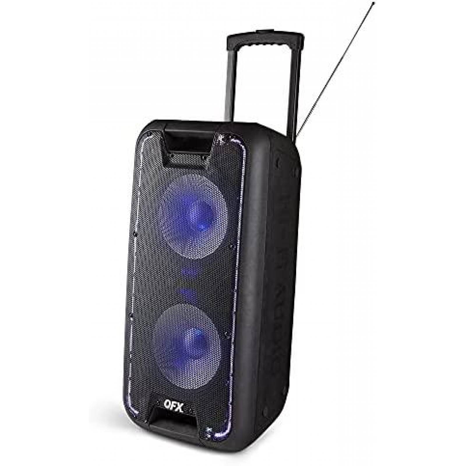 Bocina Portatil QFX PBX- 100 TWS 2 Woofers 10 -Negro