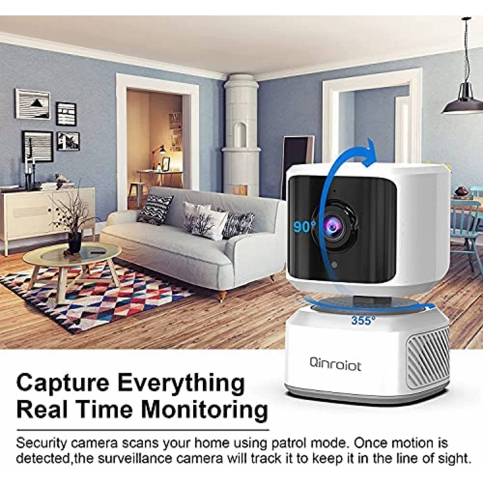 Camara de Seguridad Qinroiot 1080P HD Vision Nocturna