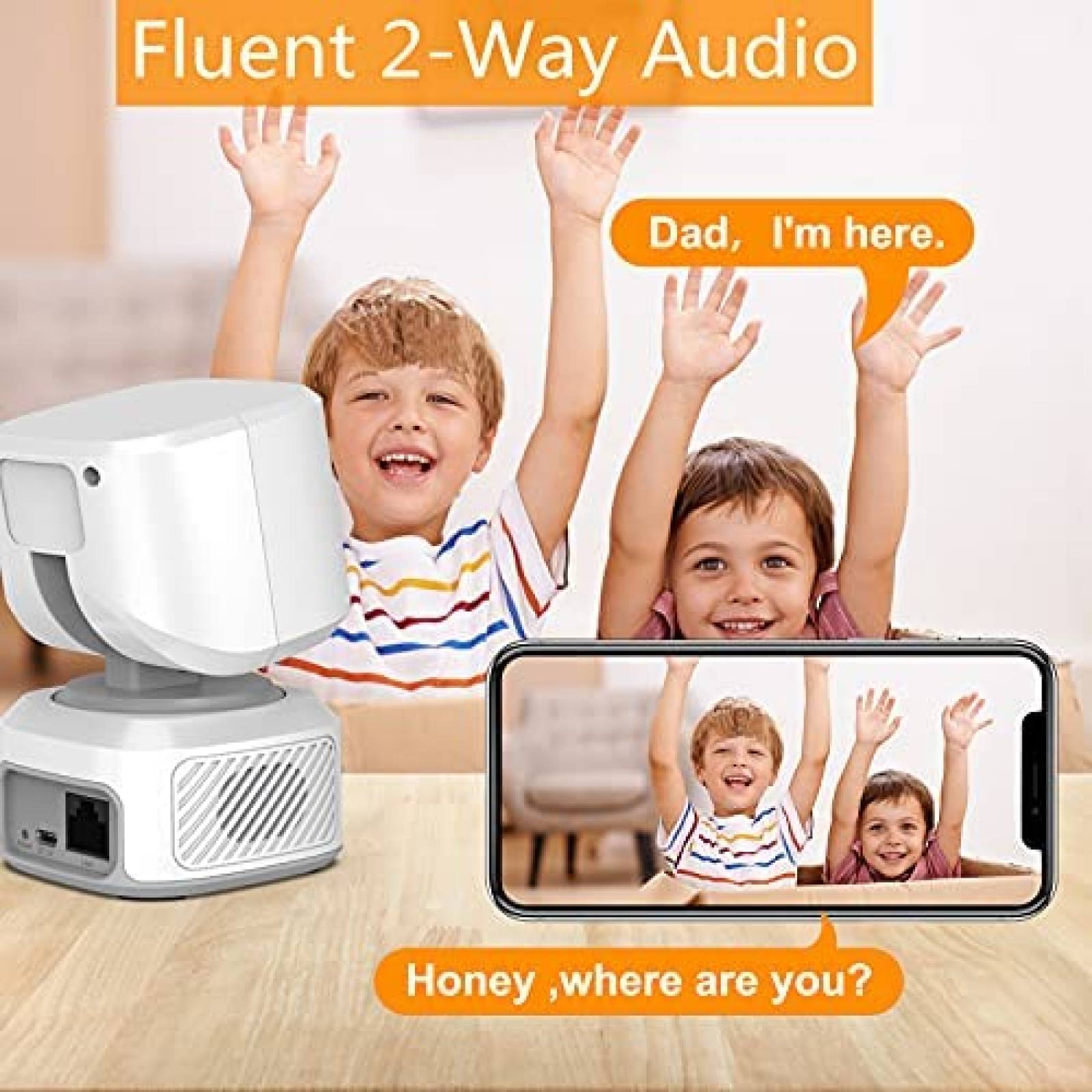 Camara de Seguridad Qinroiot 1080P HD Vision Nocturna