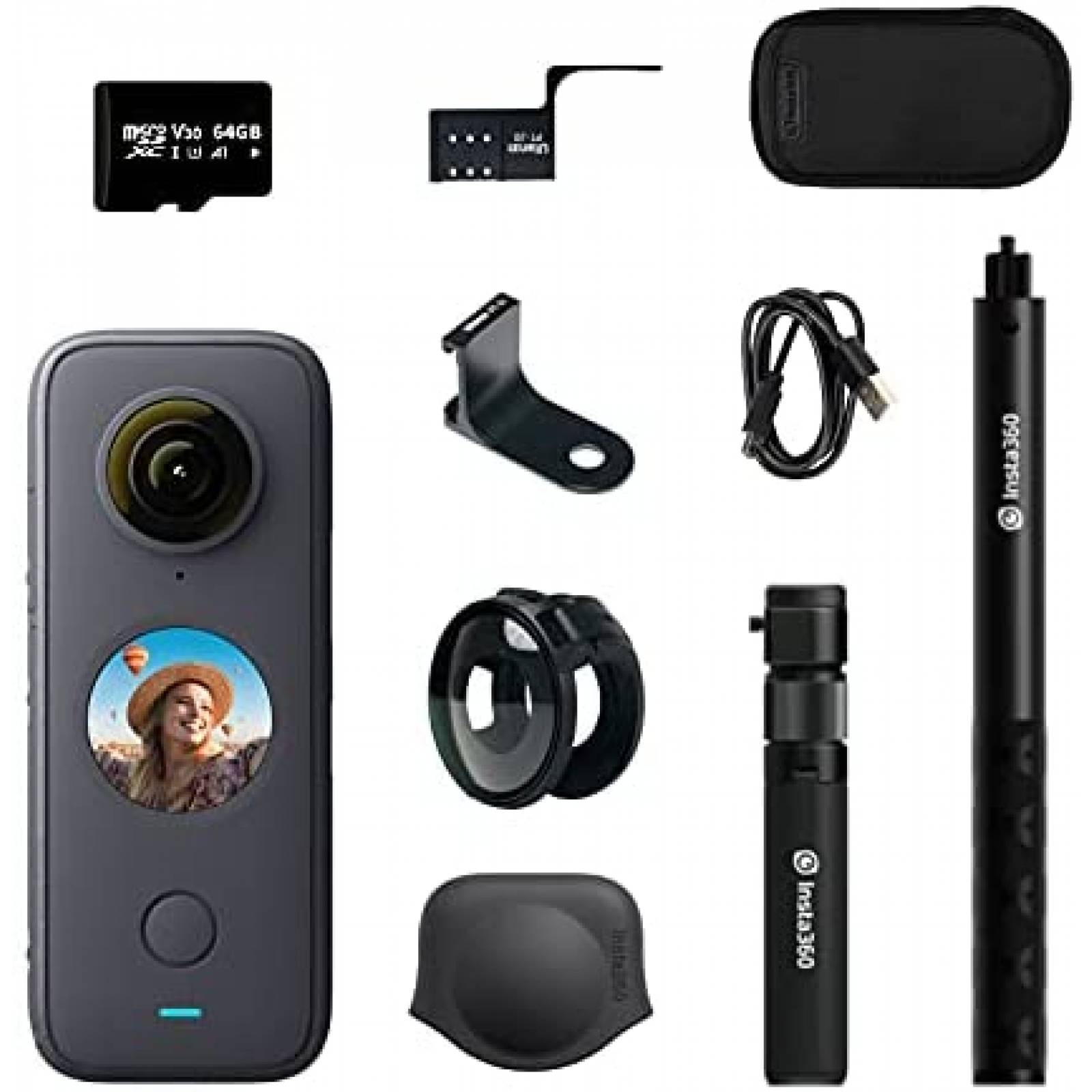 Camara insta360 ONE X2 Impermeable 5.7K Grabacion -Negro