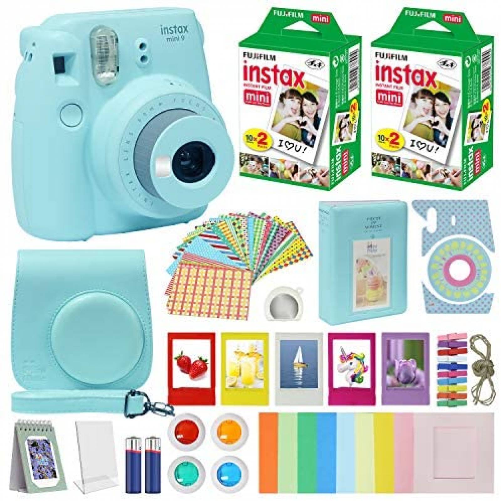 Camara Instantanea Fujifilm Instax Mini 9 C/Funda -Azul