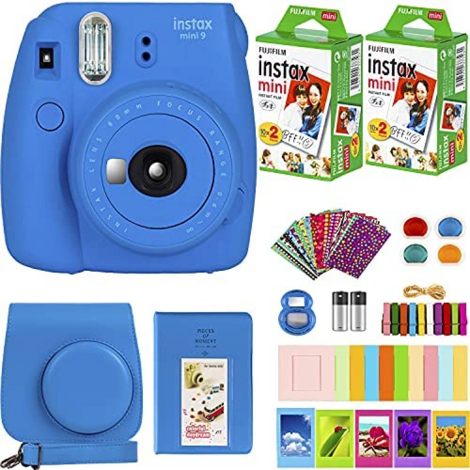 FujiFilm Instax Mini 9 Paquete de accesorios -Azul