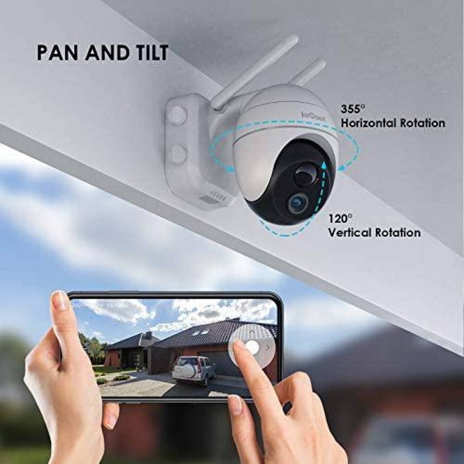 Camara de Seguridad IeGeek 1080p 360 PTZ Wifi -Blanco