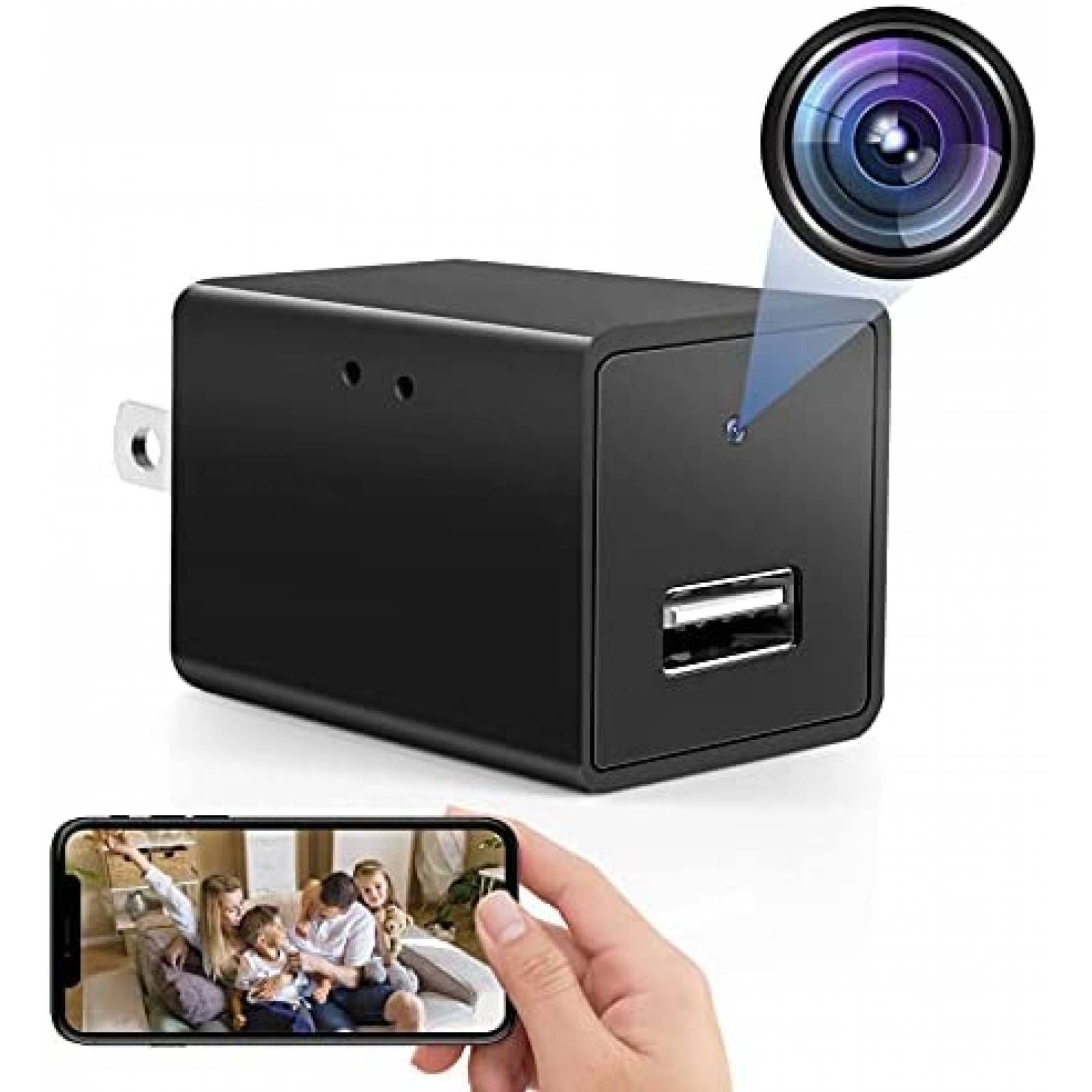Camara Escondida Camide USB 1080p HD en Cargador -Negro