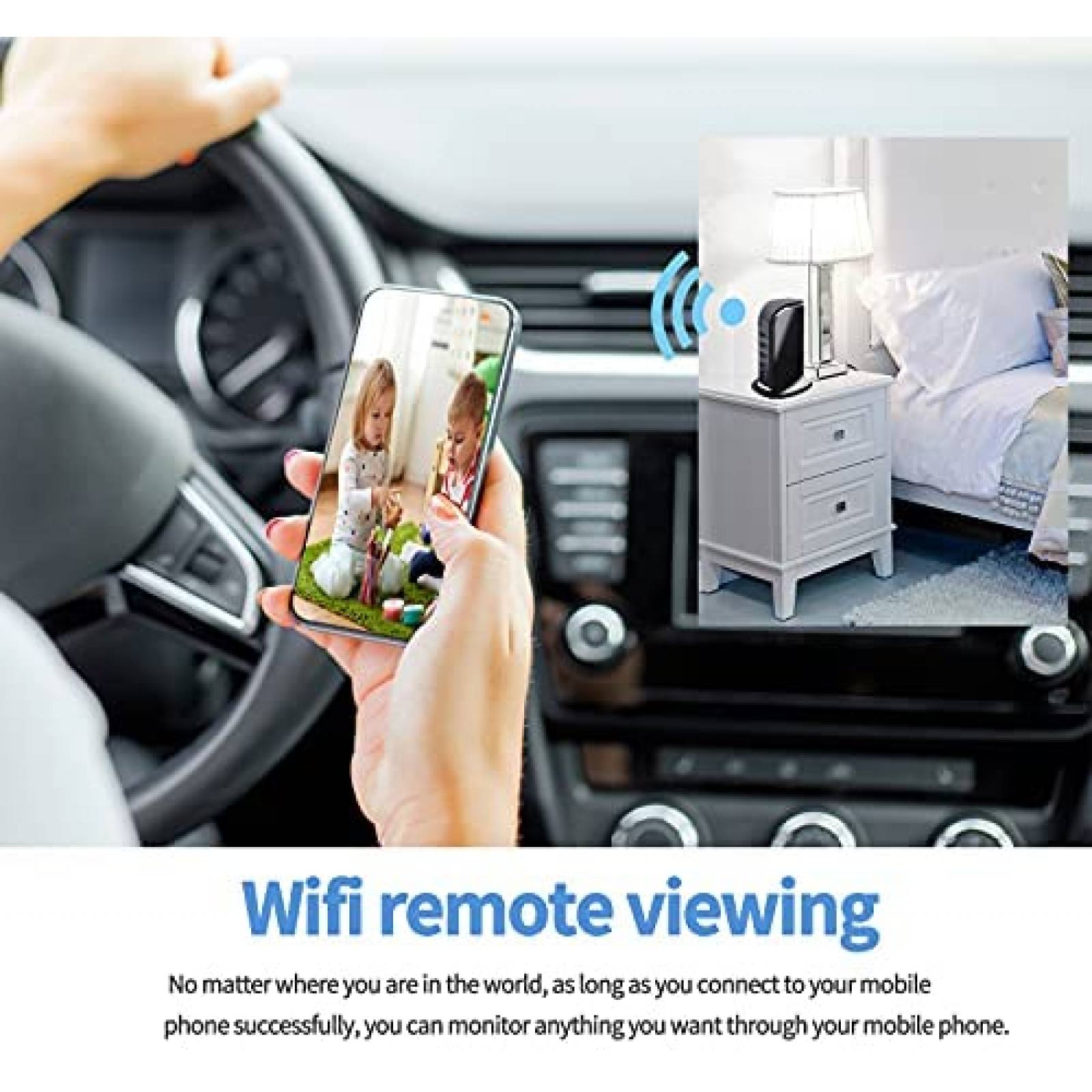 Camara Escondida FYZSJWL en Cargador de 5 Puertos USB -Negro