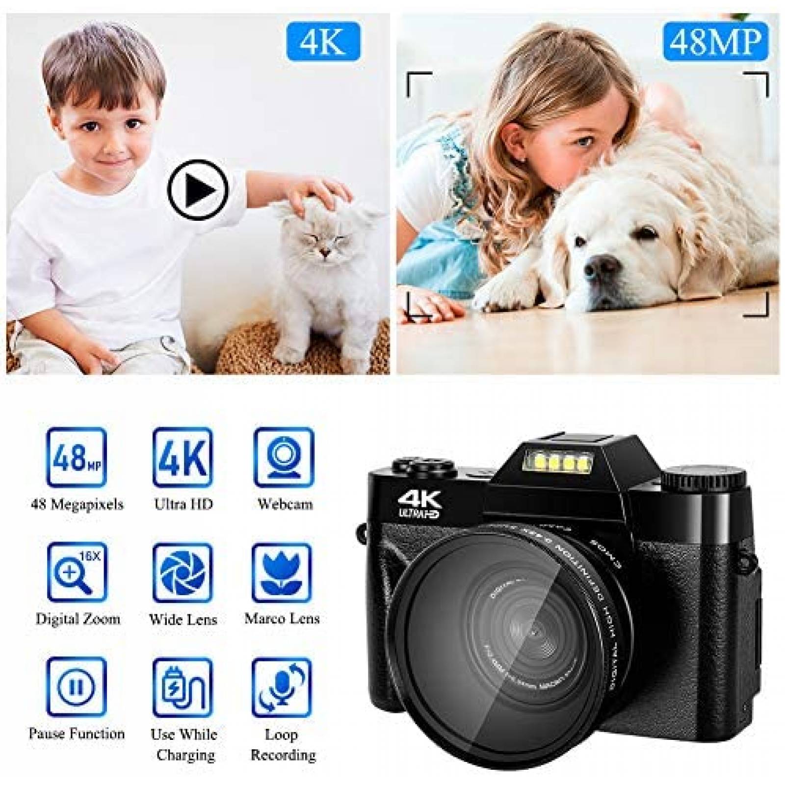 Kit Camara de Video Lincom Tech c/Micro SSD 32GB -Negro