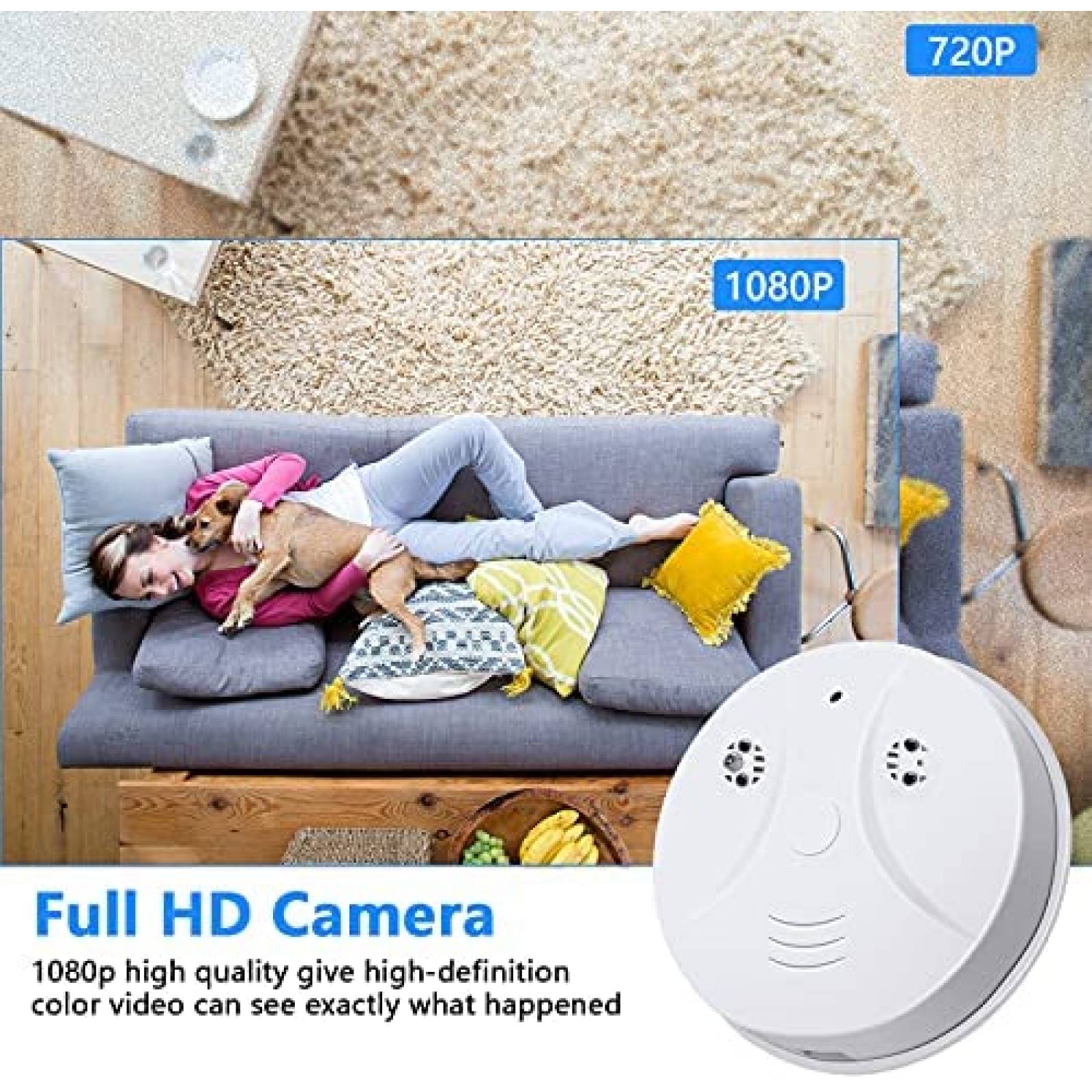 Camara Oculta MINGYY en Detector de Humo 1080P Wifi -Negro