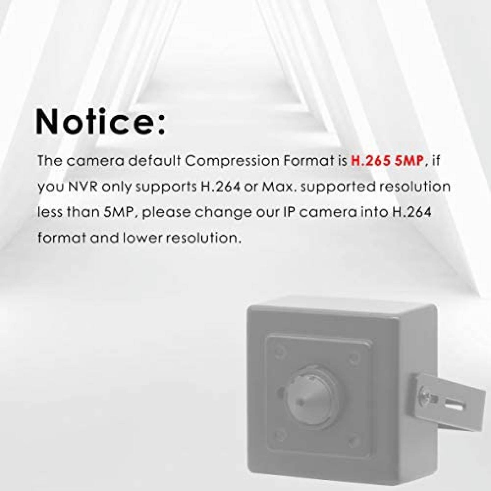Mini Camara de Seguridad Vonnision Oculta de 5MP POE IP