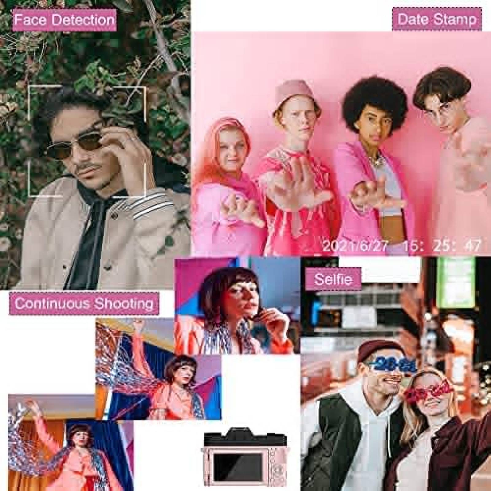 Camara Digital VETEK 4K 48MP 16X Zoom + Micro SD 32GB