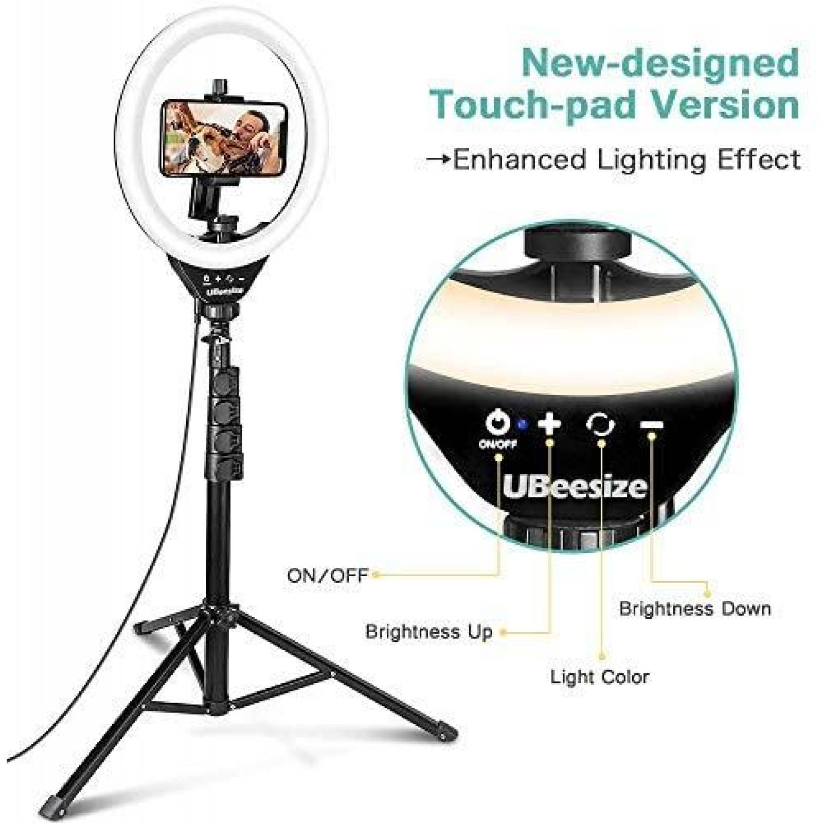 Aro de Luz UBeesize con Tripie para Camaras y Smartphones