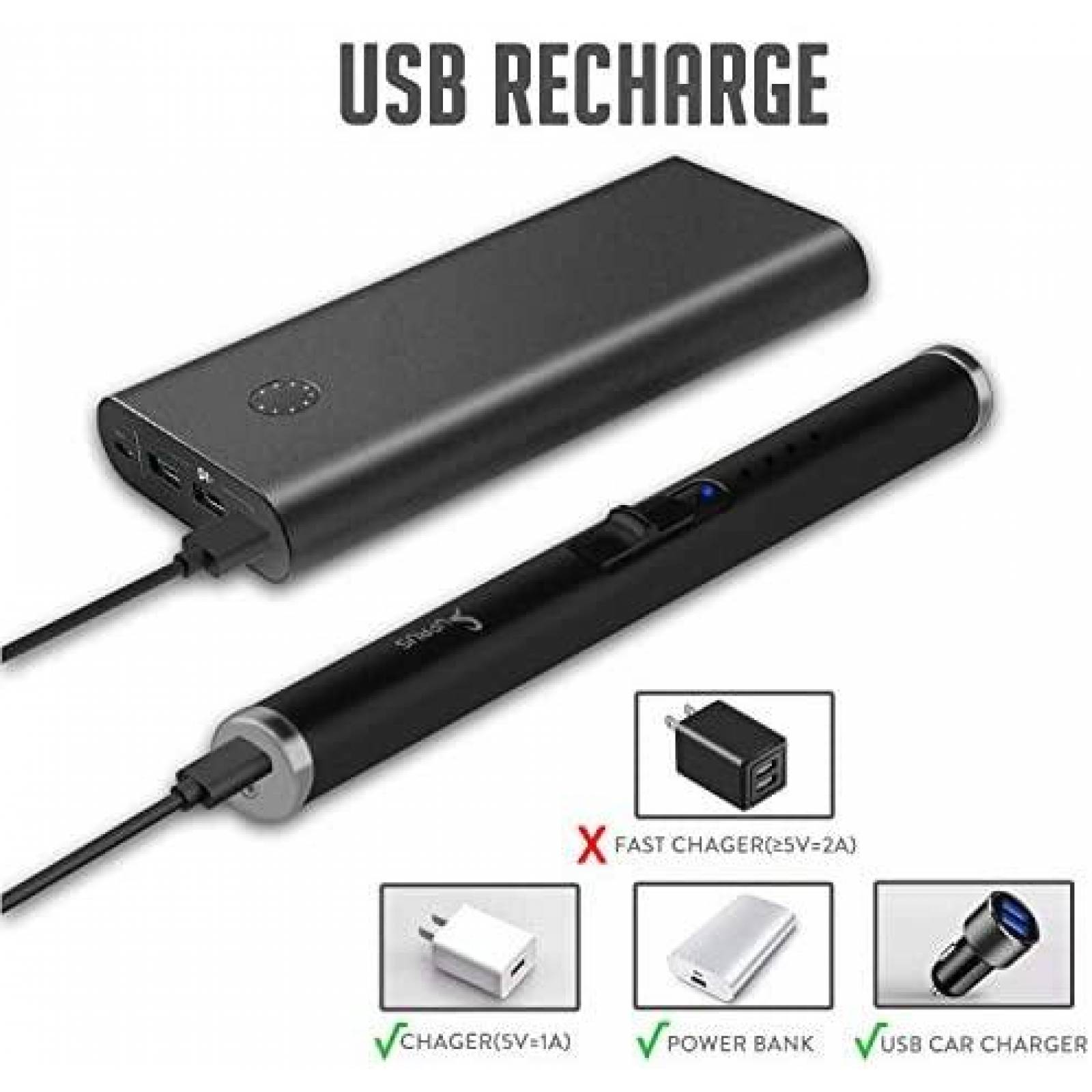 Encendedor Electrico SUPRUS USB LED Resistente Recargable