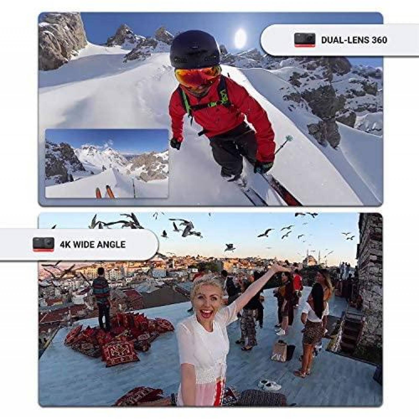 Camara de Accion Insta360 ONE R 360 + Gran Angular 4K 64GB