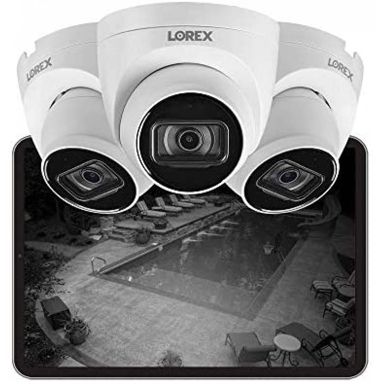 Camara seguridad Lorex 4k Ultra HD 8MP contra agua-Blanco