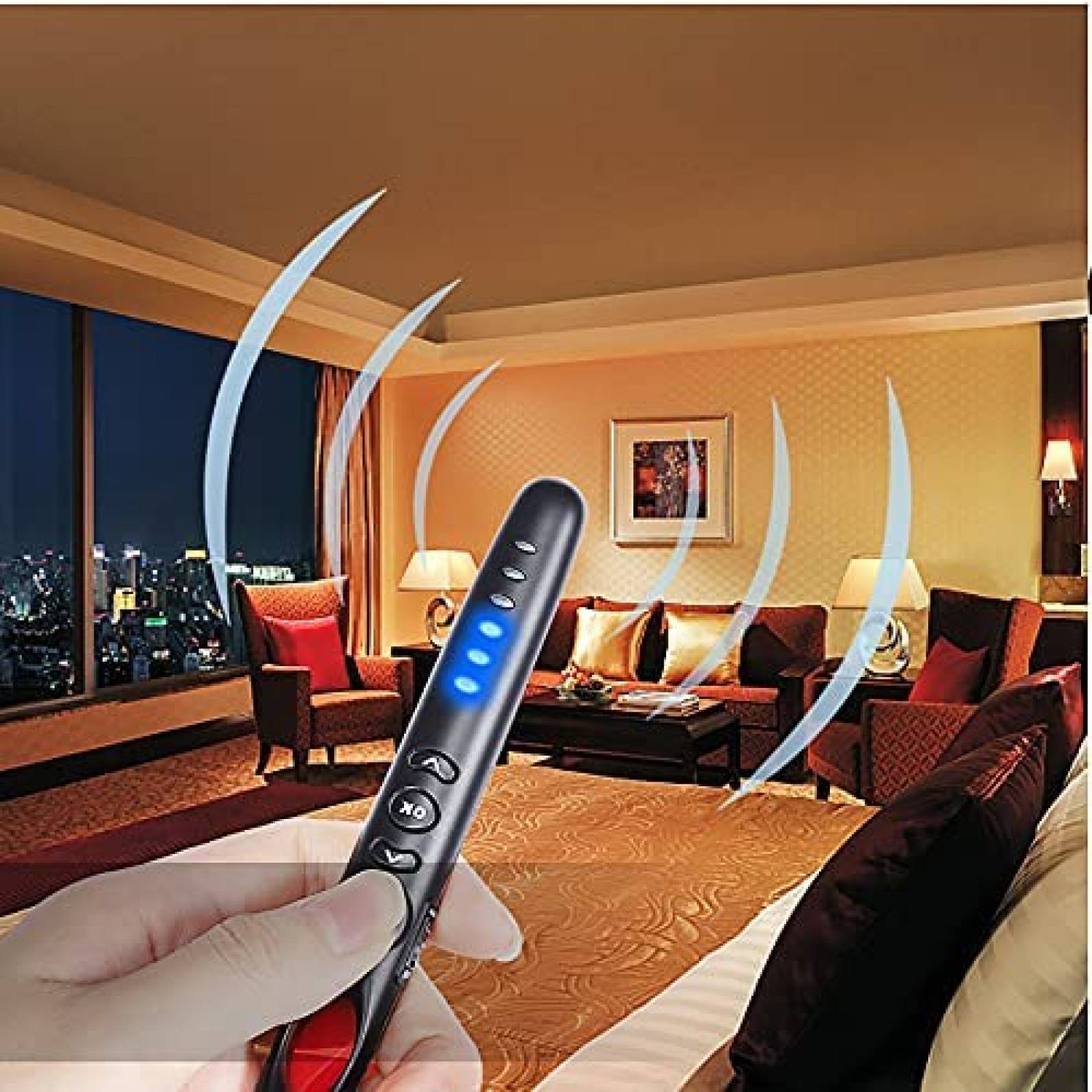 Detector Richbarn G718 Antiespia Alarma Luz Infrarroja-Negro