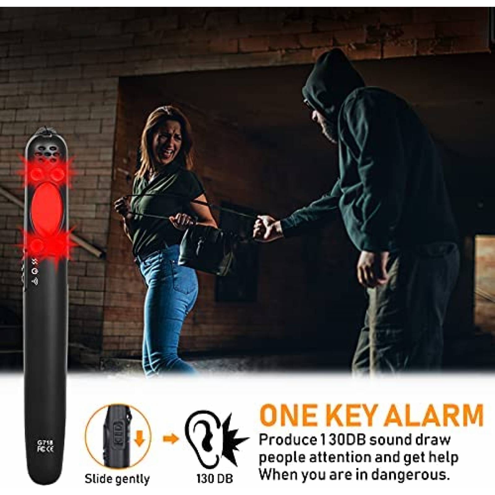 Detector Richbarn G718 Antiespia Alarma Luz Infrarroja-Negro