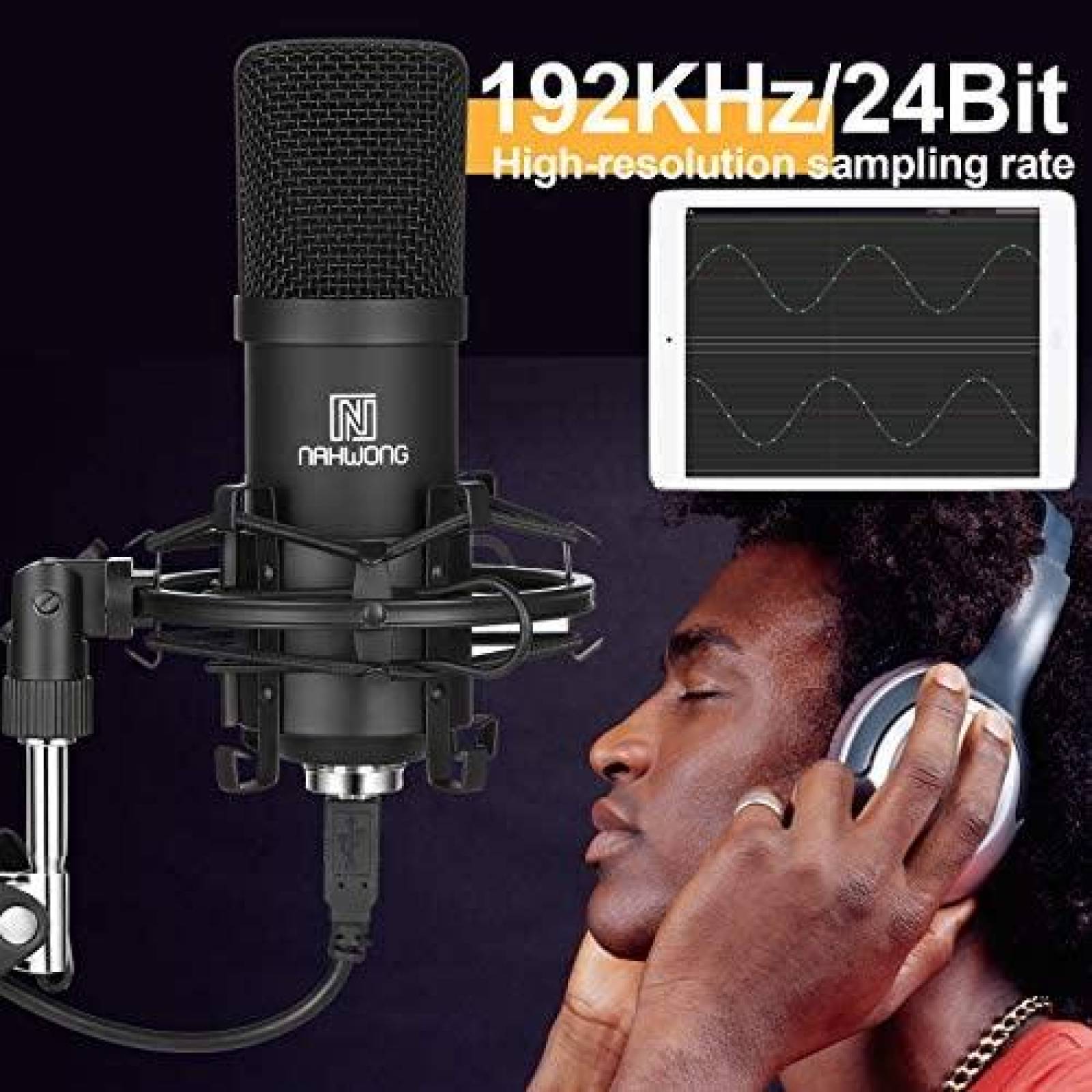 Microfono USB para Computadora NAHWONG N-90 192KHz 60dB
