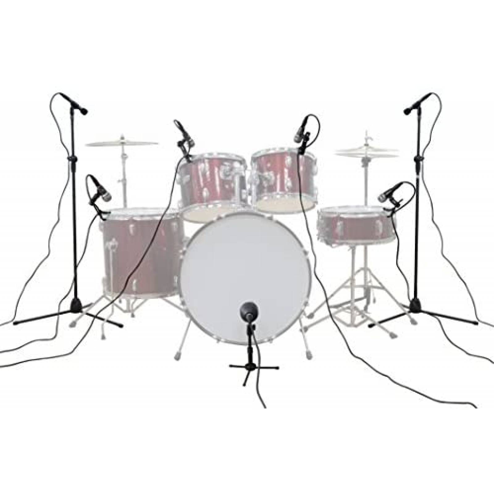 Kit Microfono HEIMU 4330235135 Para Instrumentos -Negro