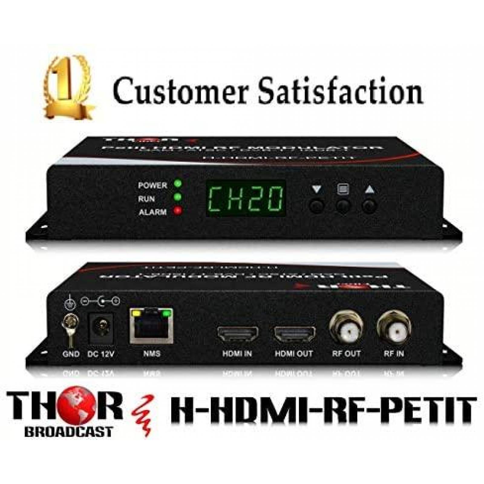 Modulador Thor Broadcast de RF HDMI a Coaxial 1080p