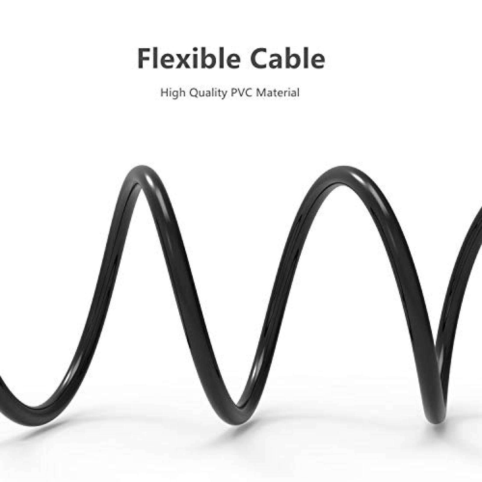 Cable Auxiliar RFAdapter de Jack 3.5mm 3 Pies -Negro