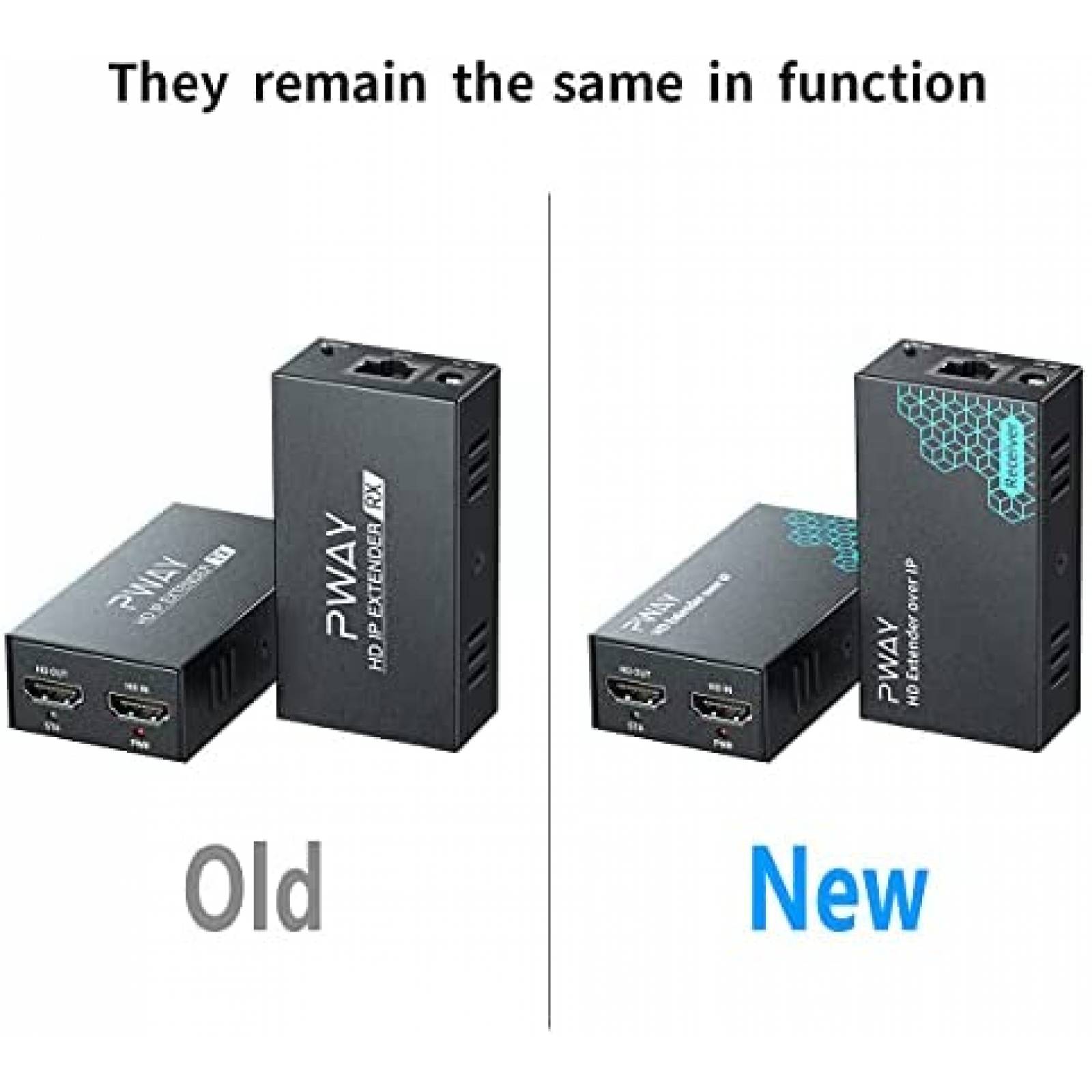 Extensor HDMI PWAY de 500 Pies 1080P60Hz Full HD -Negro