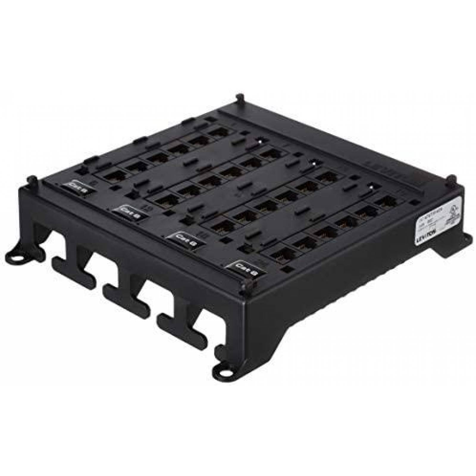 Panel de conexion Leviton 476TM-624 24 canales CAT6 -Negro