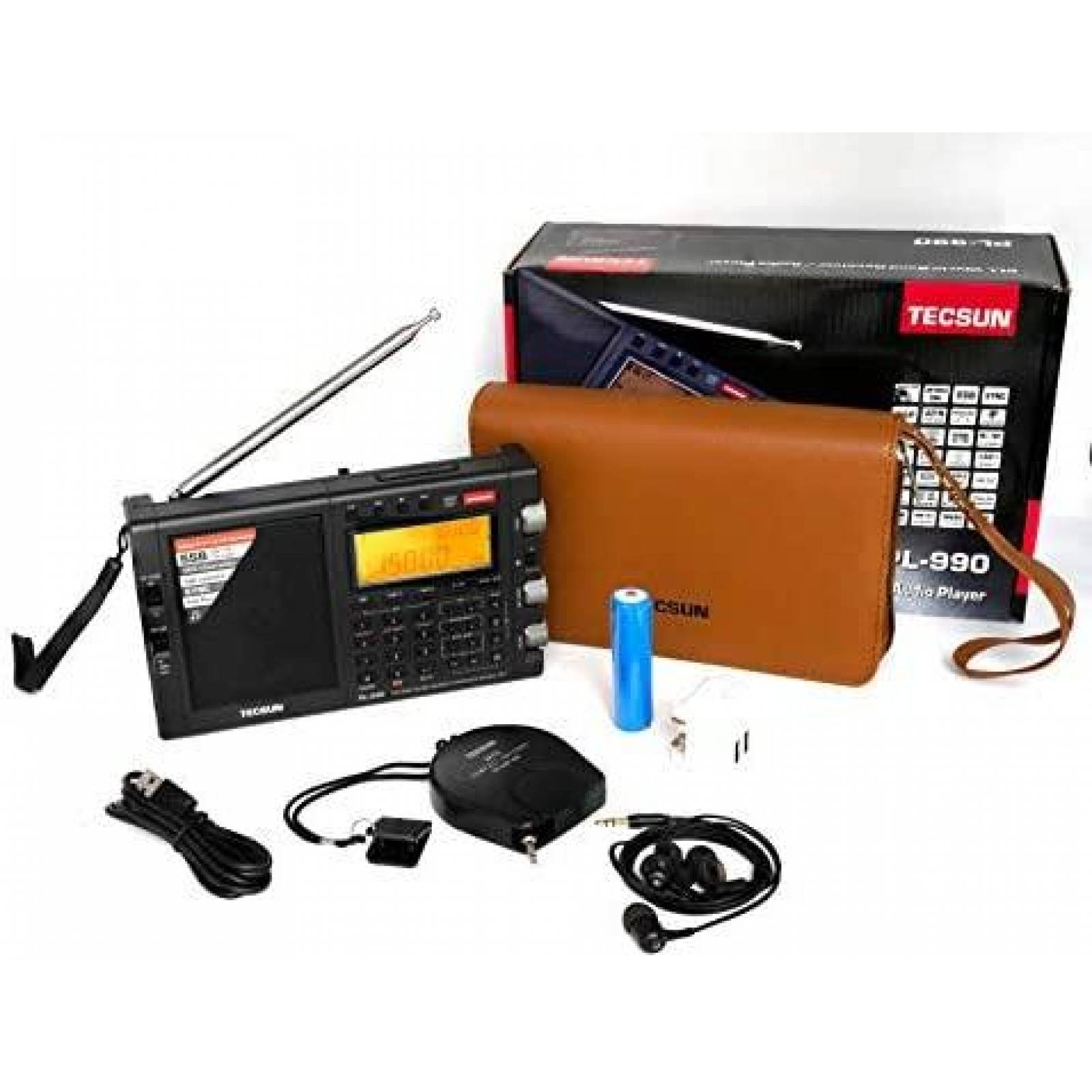 Radio de Onda Corta Tecsun PL990 MicroSD, 3.5mm Audio -Negro