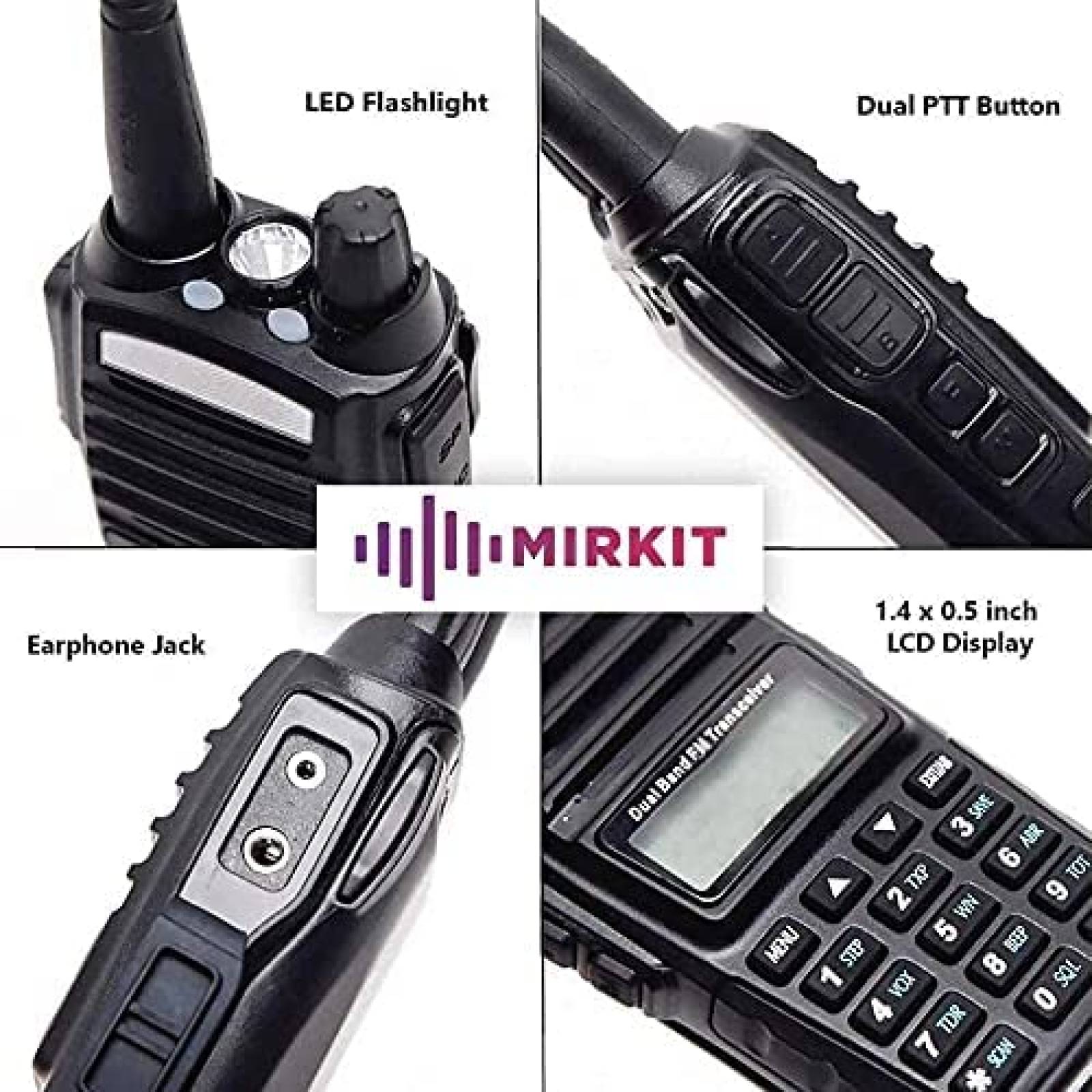 Radios Mirkit Baofeng uv82 8W Doble Banda de 128 Canales